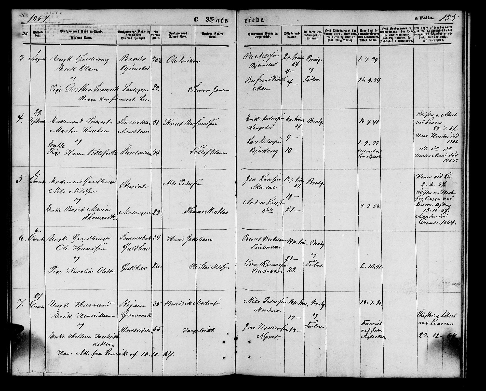 Målselv sokneprestembete, AV/SATØ-S-1311/G/Ga/Gab/L0002klokker: Parish register (copy) no. 2, 1865-1873, p. 155