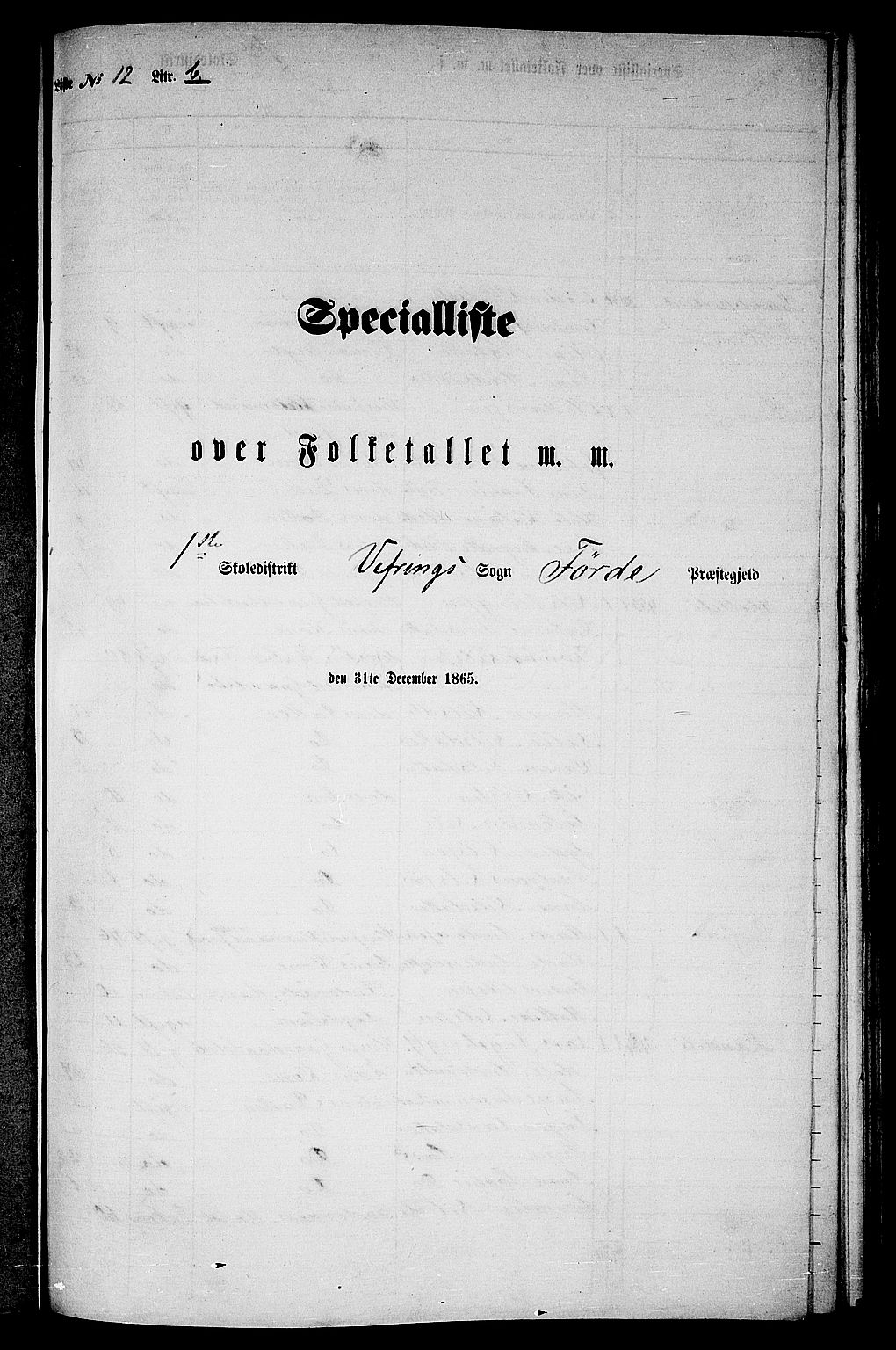 RA, 1865 census for Førde, 1865, p. 250