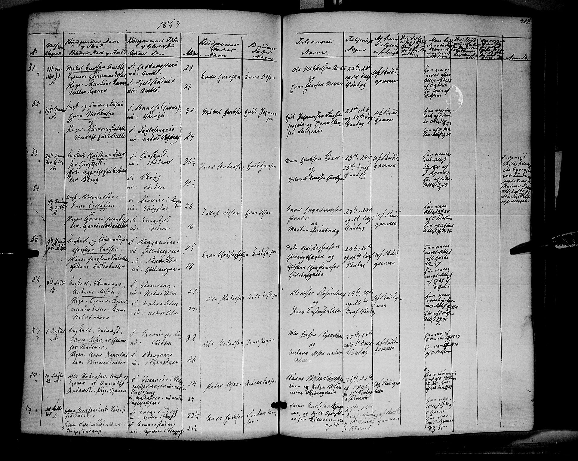 Ringsaker prestekontor, AV/SAH-PREST-014/K/Ka/L0009: Parish register (official) no. 9, 1850-1860, p. 314