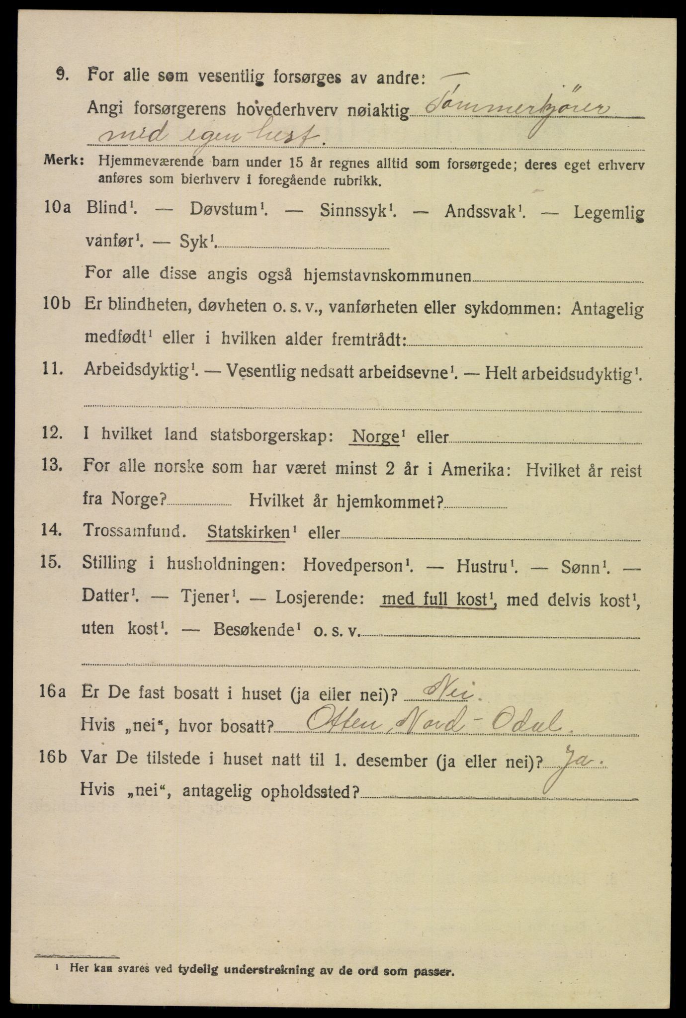 SAH, 1920 census for Nord-Odal, 1920, p. 5054