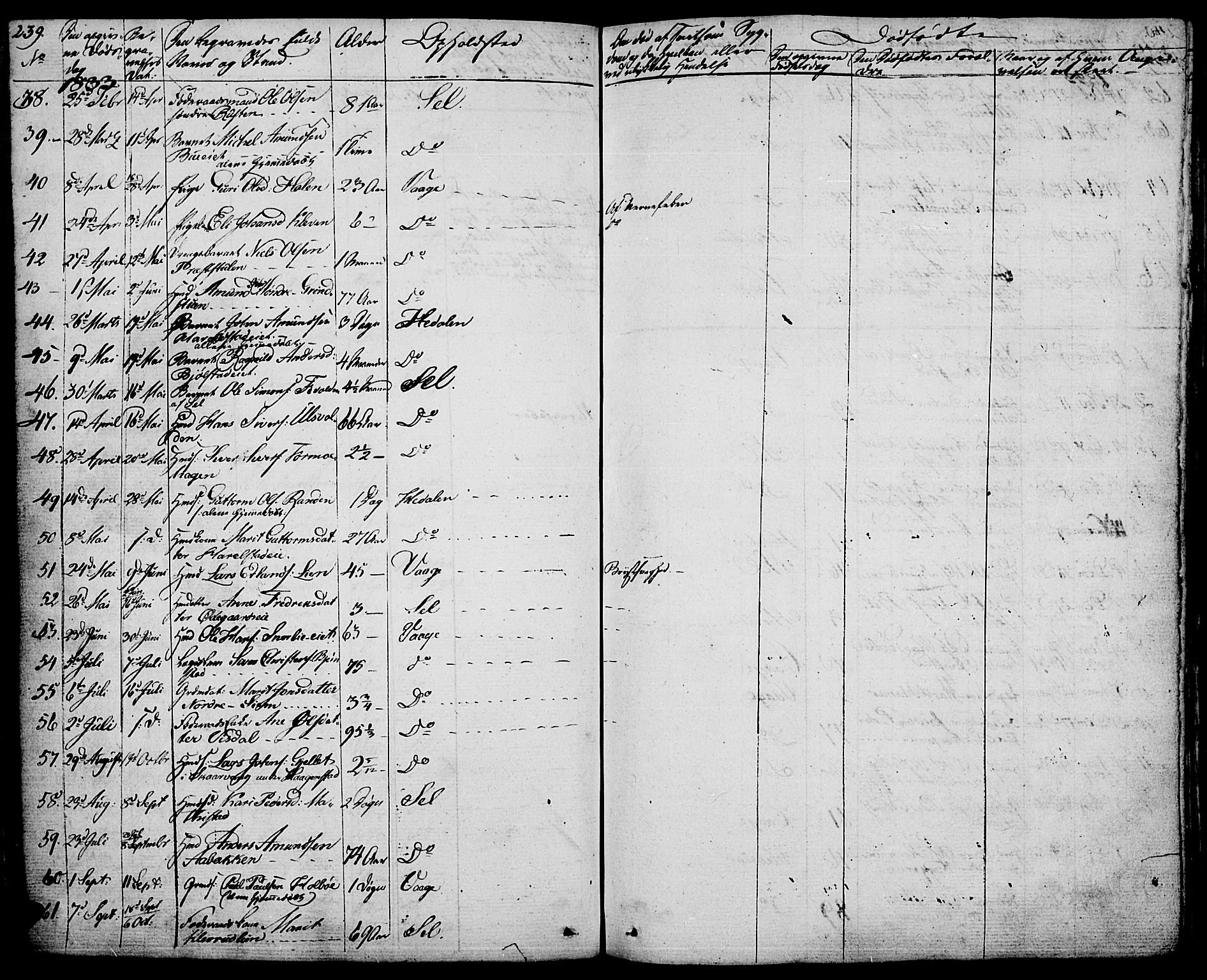 Vågå prestekontor, AV/SAH-PREST-076/H/Ha/Haa/L0004: Parish register (official) no. 4 /1, 1827-1842, p. 239