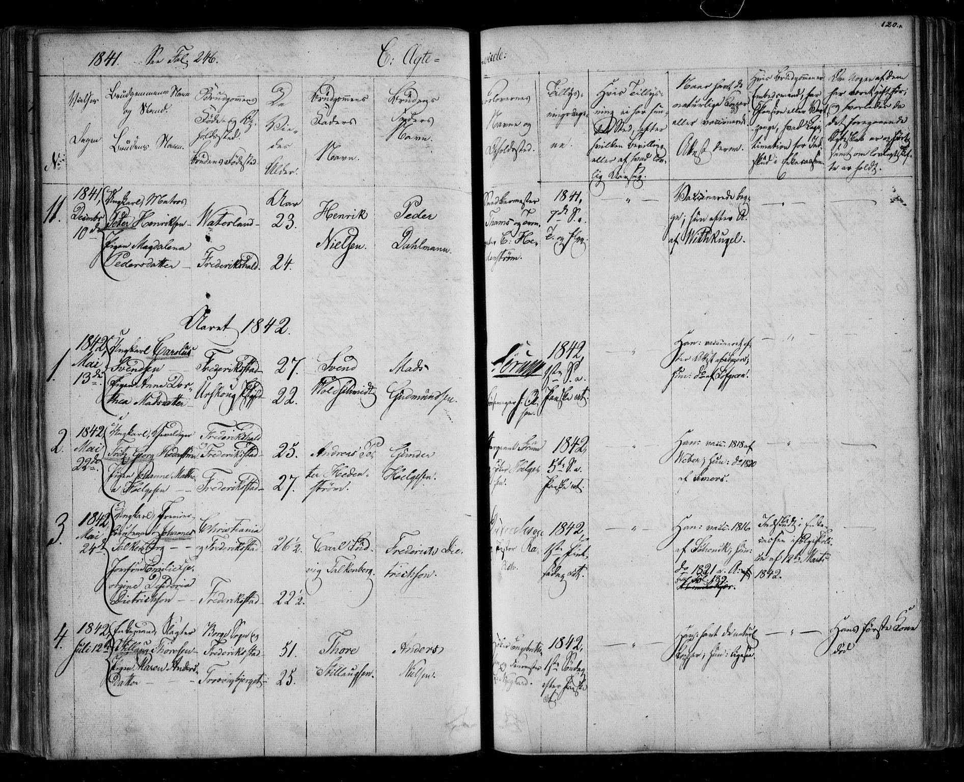 Fredrikstad prestekontor Kirkebøker, SAO/A-11082/F/Fa/L0005: Parish register (official) no. 5, 1835-1856, p. 120