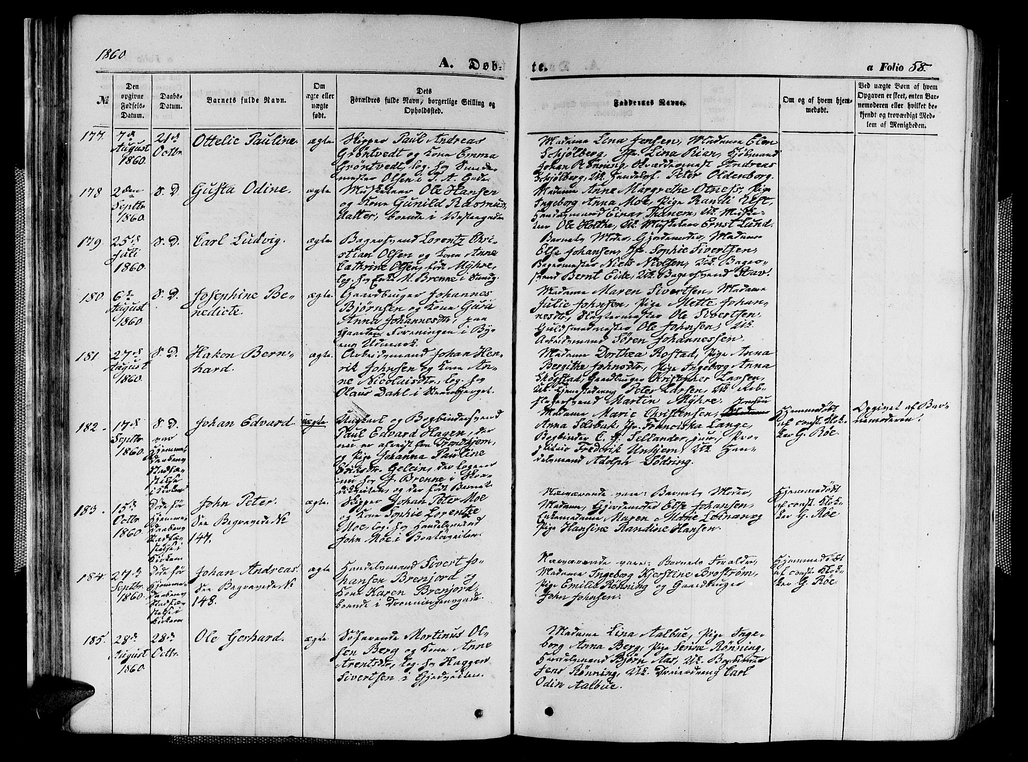 Ministerialprotokoller, klokkerbøker og fødselsregistre - Sør-Trøndelag, AV/SAT-A-1456/602/L0139: Parish register (copy) no. 602C07, 1859-1864, p. 58