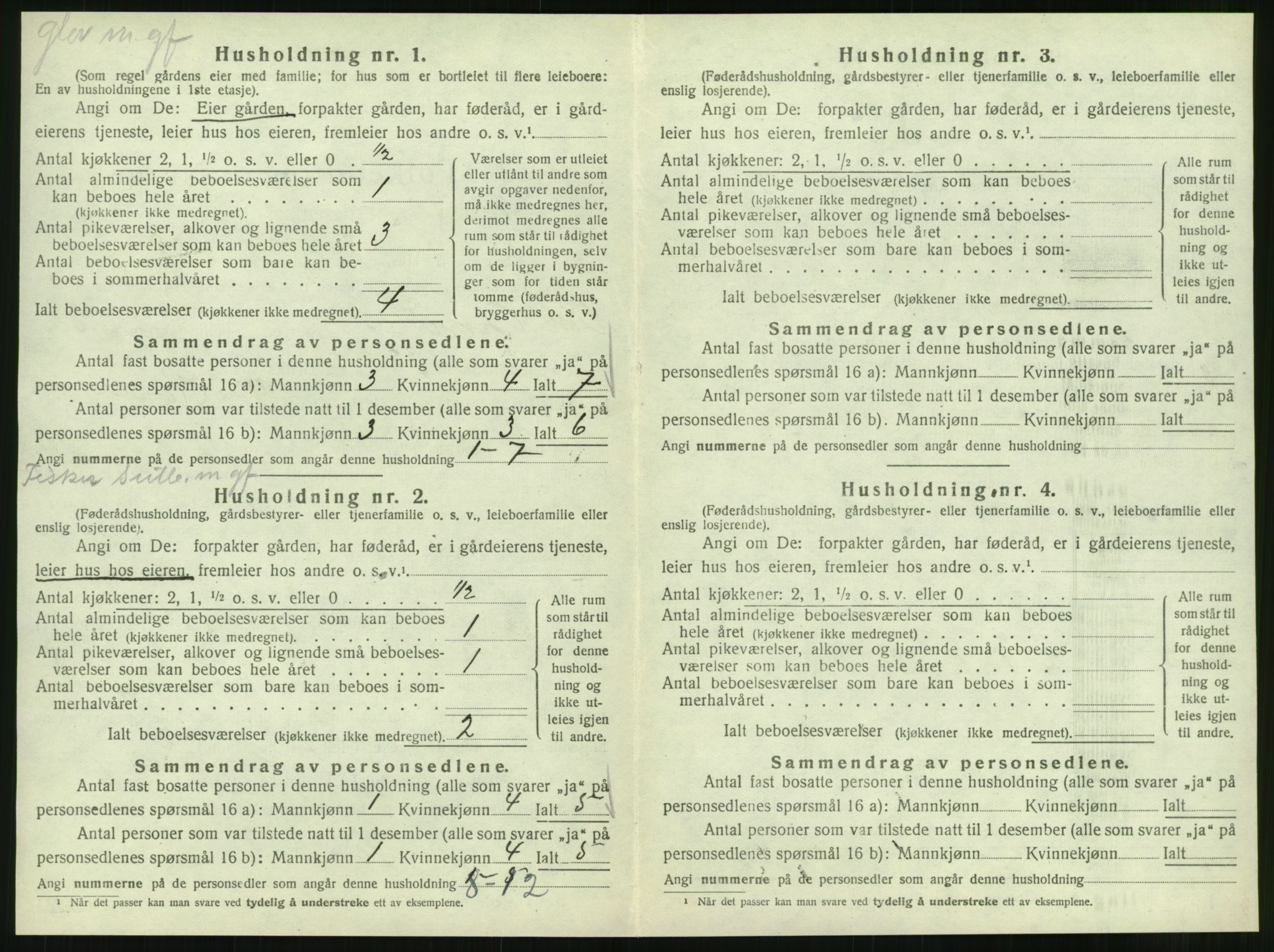 SAT, 1920 census for Vik, 1920, p. 246