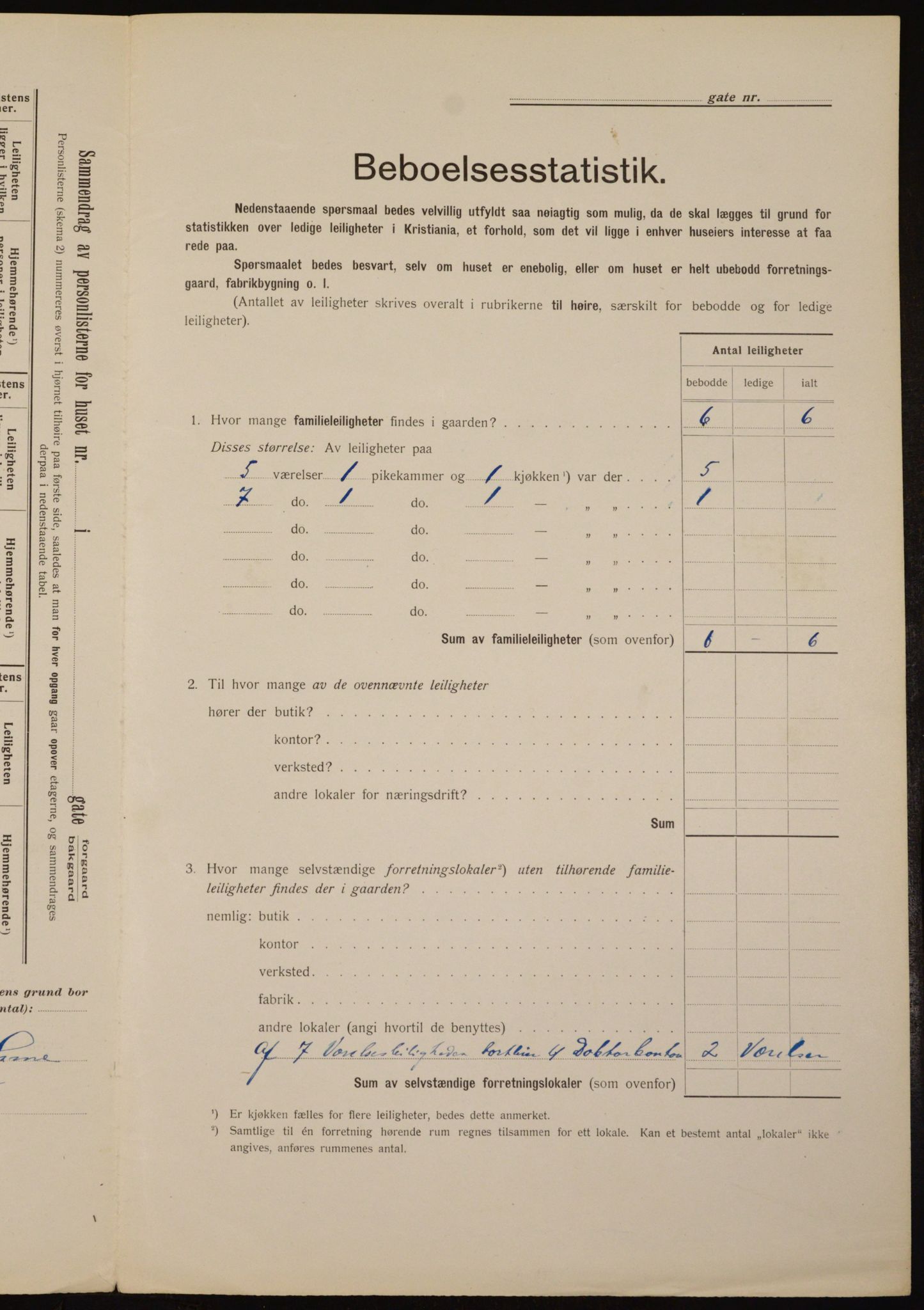 OBA, Municipal Census 1912 for Kristiania, 1912, p. 54309