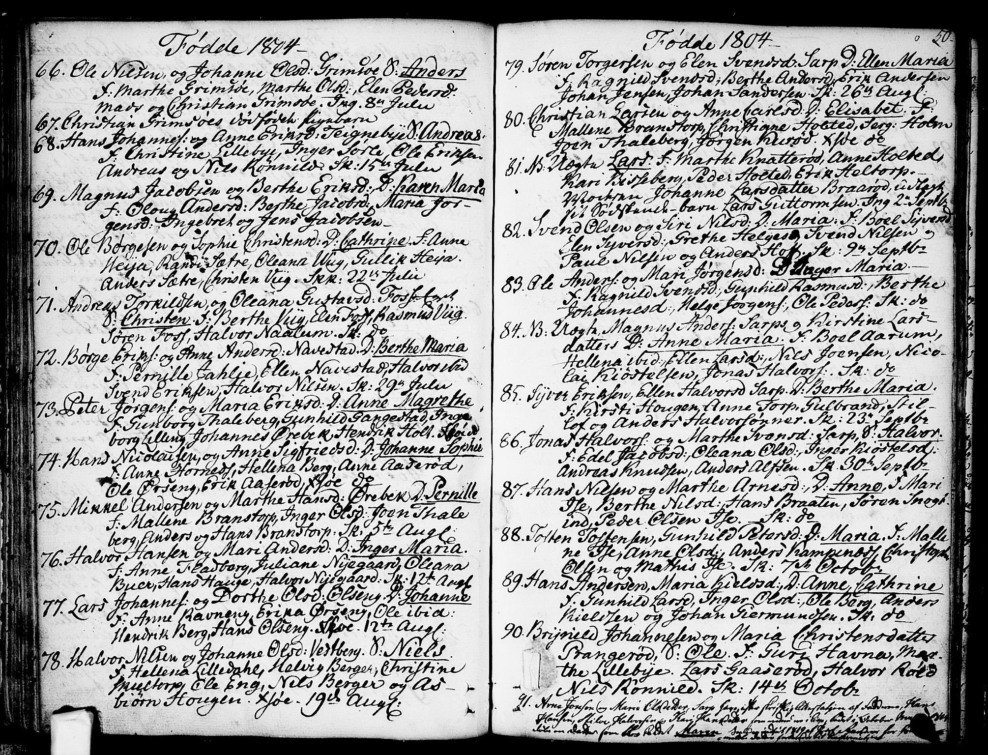 Skjeberg prestekontor Kirkebøker, SAO/A-10923/F/Fa/L0003: Parish register (official) no. I 3, 1792-1814, p. 50