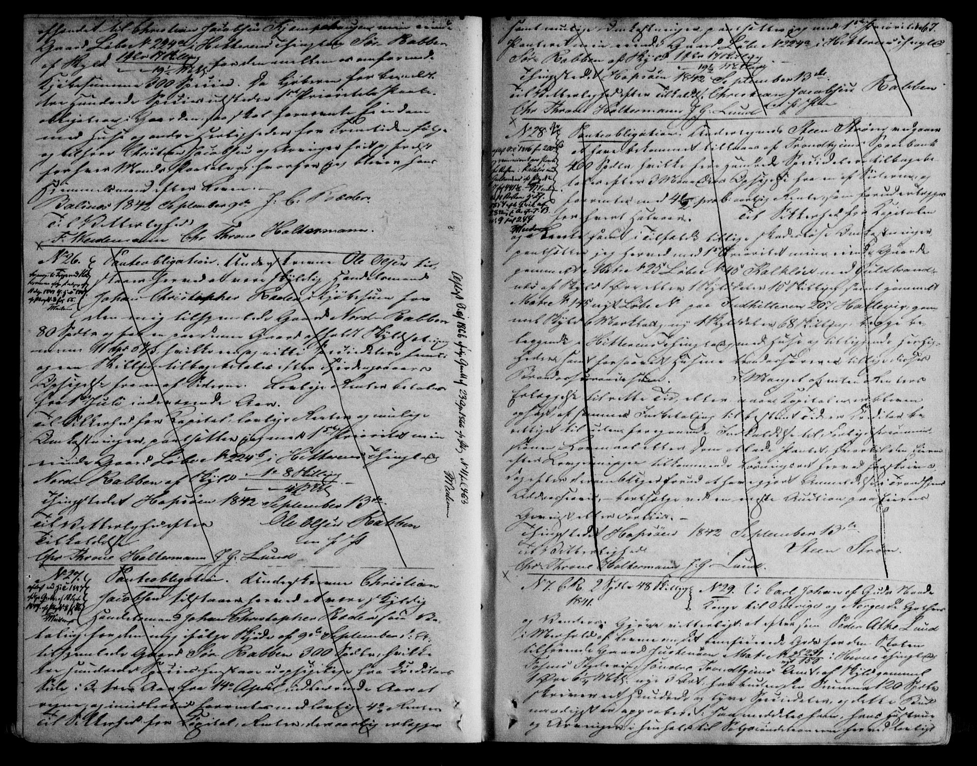 Fosen sorenskriveri, AV/SAT-A-1107/1/2/2C/L0010: Mortgage book no. 7, 1842-1847, p. 67