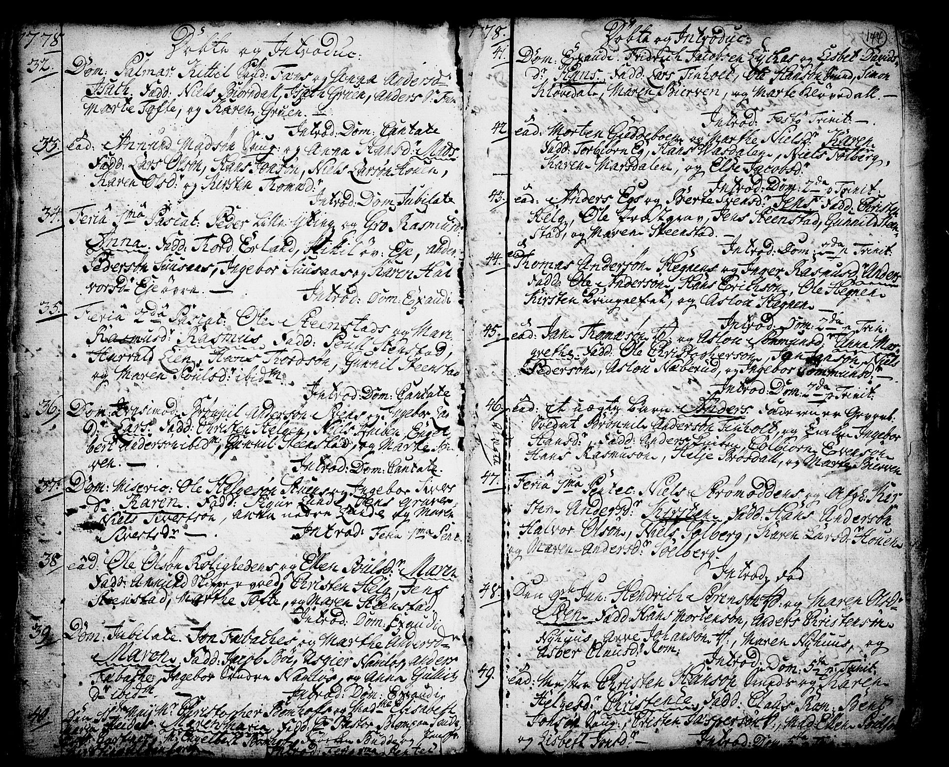 Holla kirkebøker, SAKO/A-272/F/Fa/L0001: Parish register (official) no. 1, 1717-1779, p. 144