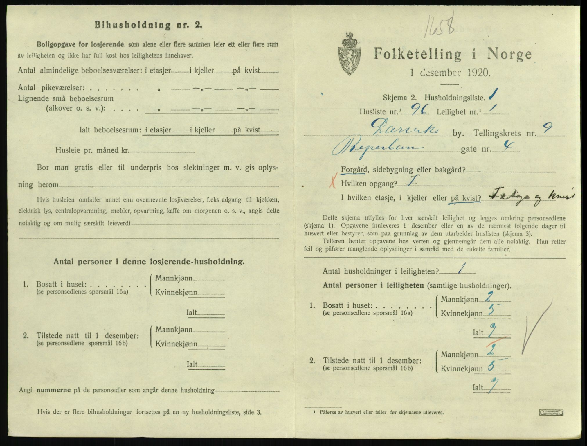 SAKO, 1920 census for Larvik, 1920, p. 7378