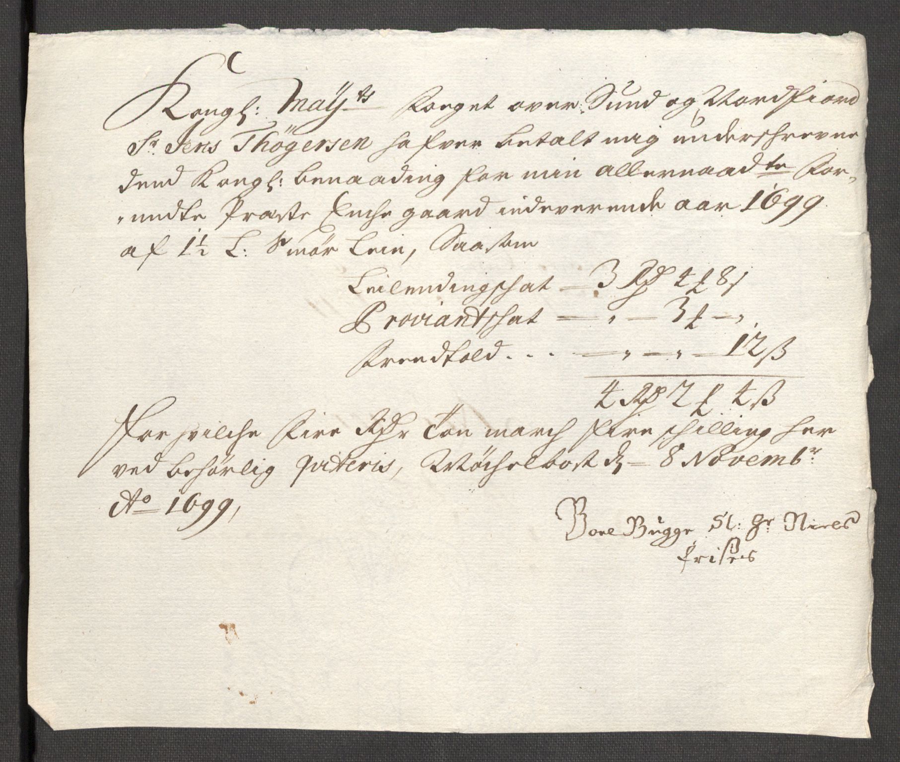 Rentekammeret inntil 1814, Reviderte regnskaper, Fogderegnskap, AV/RA-EA-4092/R53/L3424: Fogderegnskap Sunn- og Nordfjord, 1699, p. 377