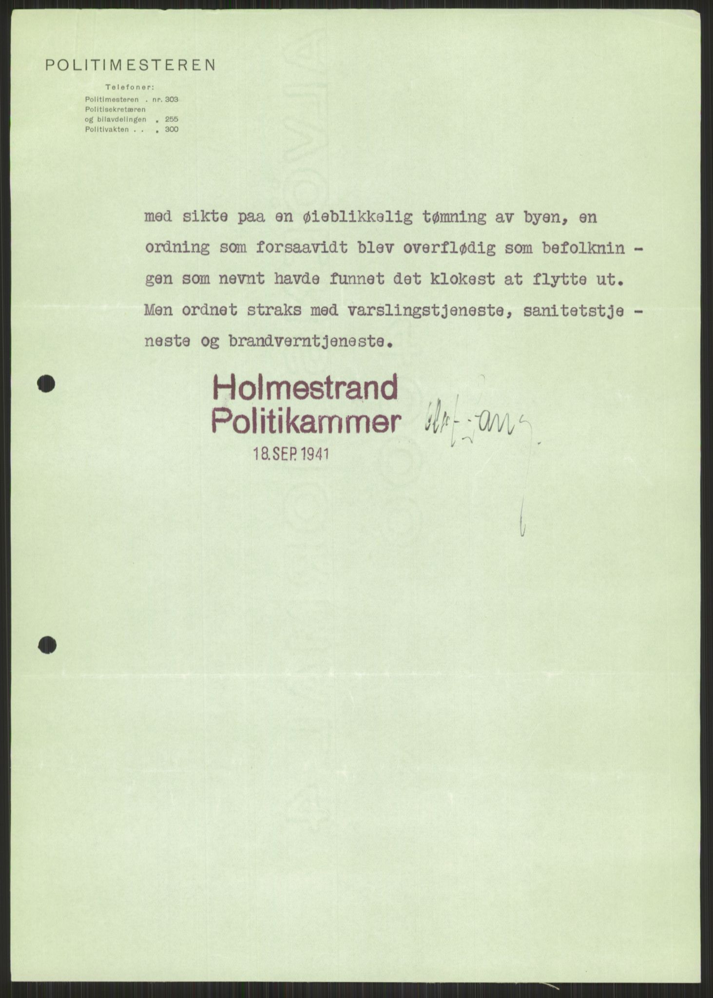 Forsvaret, Forsvarets krigshistoriske avdeling, AV/RA-RAFA-2017/Y/Ya/L0014: II-C-11-31 - Fylkesmenn.  Rapporter om krigsbegivenhetene 1940., 1940, p. 532