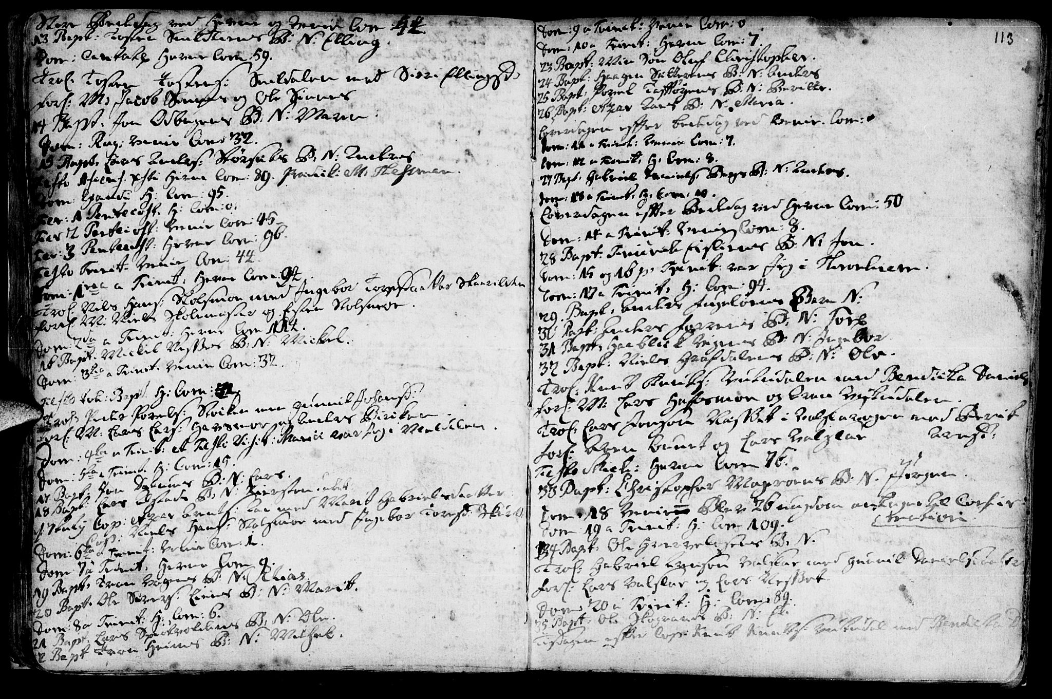 Ministerialprotokoller, klokkerbøker og fødselsregistre - Sør-Trøndelag, SAT/A-1456/630/L0488: Parish register (official) no. 630A01, 1717-1756, p. 112-113