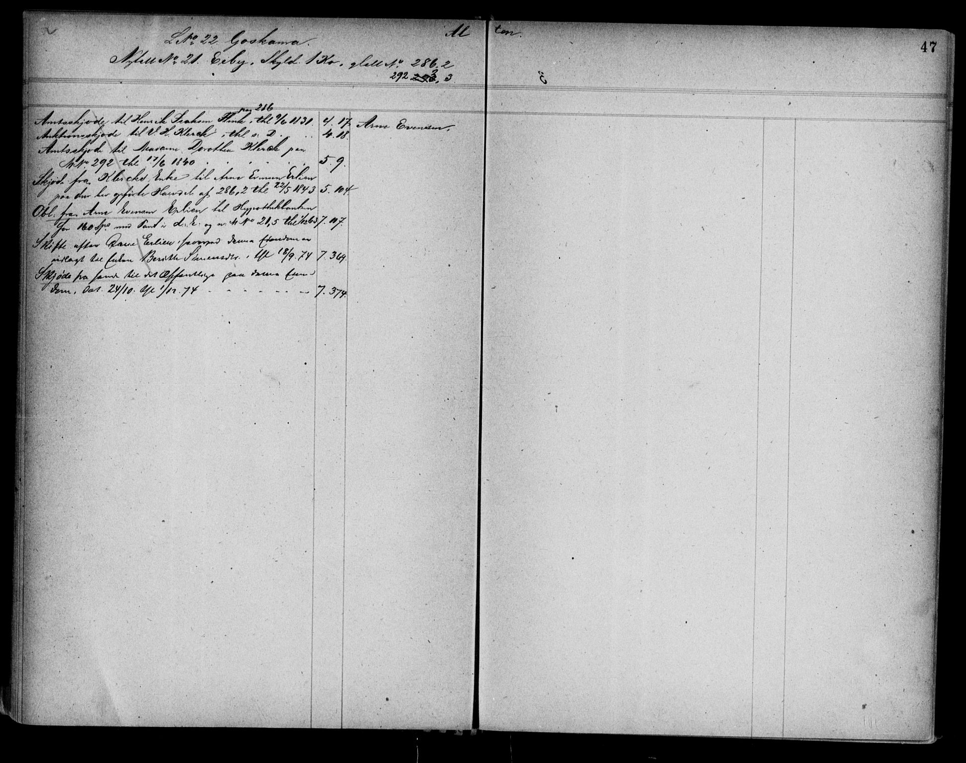 Alta fogderi/sorenskriveri, SATØ/SATØ-5/1/K/Kb/Kba/L0007pantereg: Mortgage register no. 7, 1776, p. 47