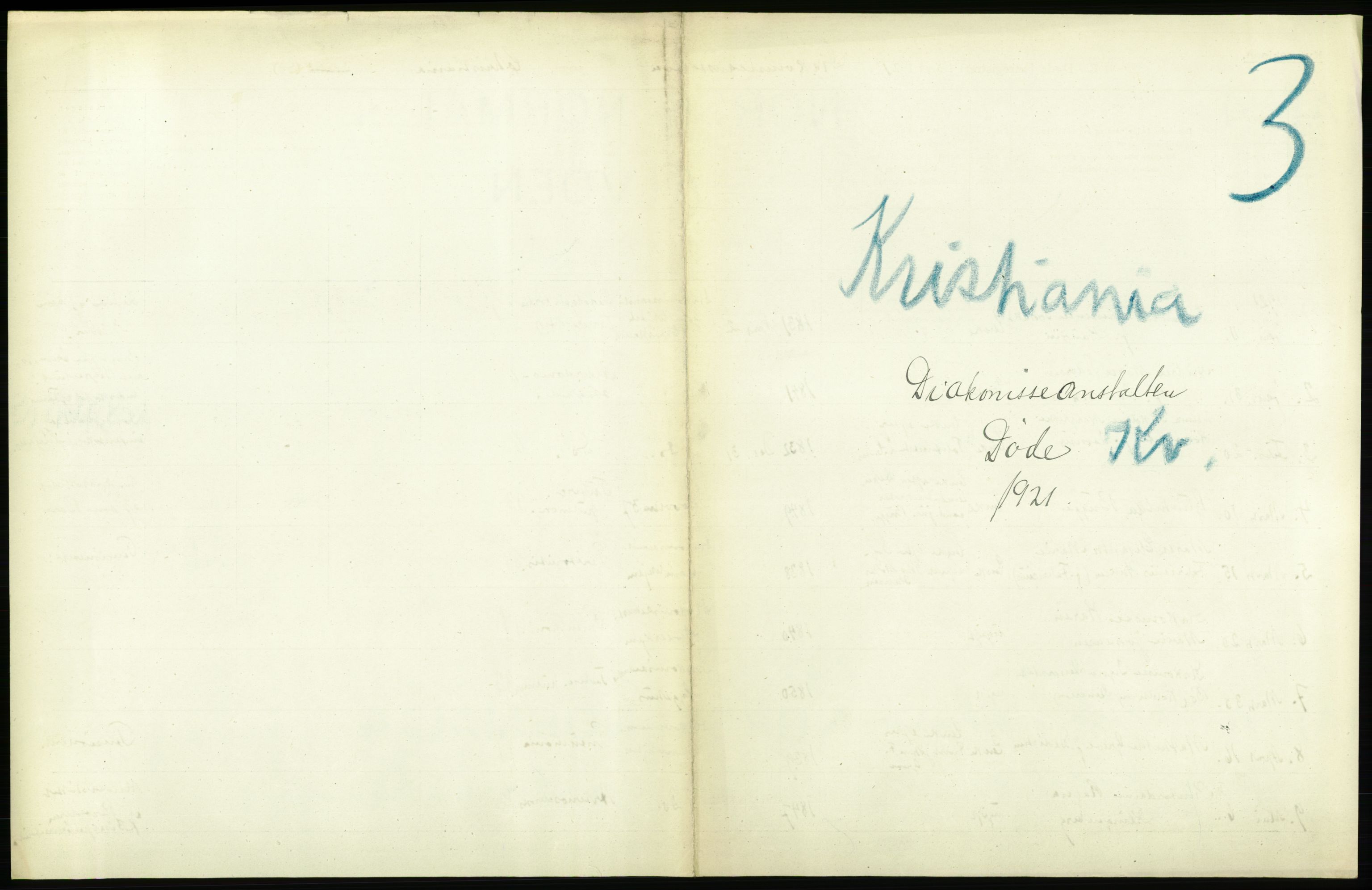 Statistisk sentralbyrå, Sosiodemografiske emner, Befolkning, AV/RA-S-2228/D/Df/Dfc/Dfca/L0013: Kristiania: Døde, dødfødte, 1921, p. 263