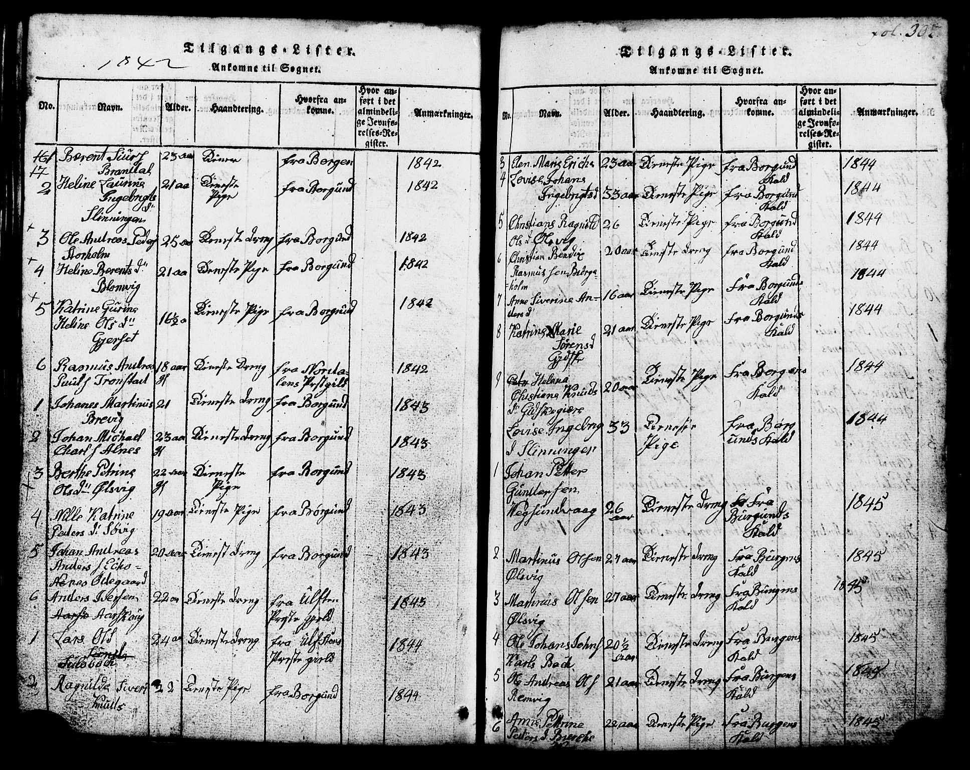 Ministerialprotokoller, klokkerbøker og fødselsregistre - Møre og Romsdal, SAT/A-1454/537/L0520: Parish register (copy) no. 537C01, 1819-1868, p. 307
