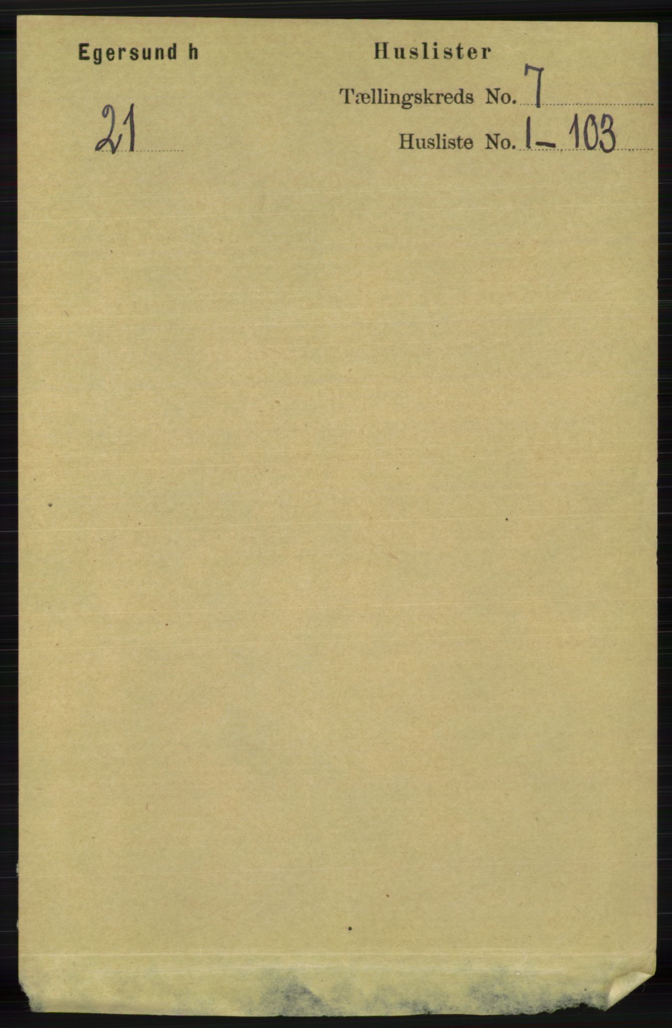 RA, 1891 census for 1116 Eigersund herred, 1891, p. 2721