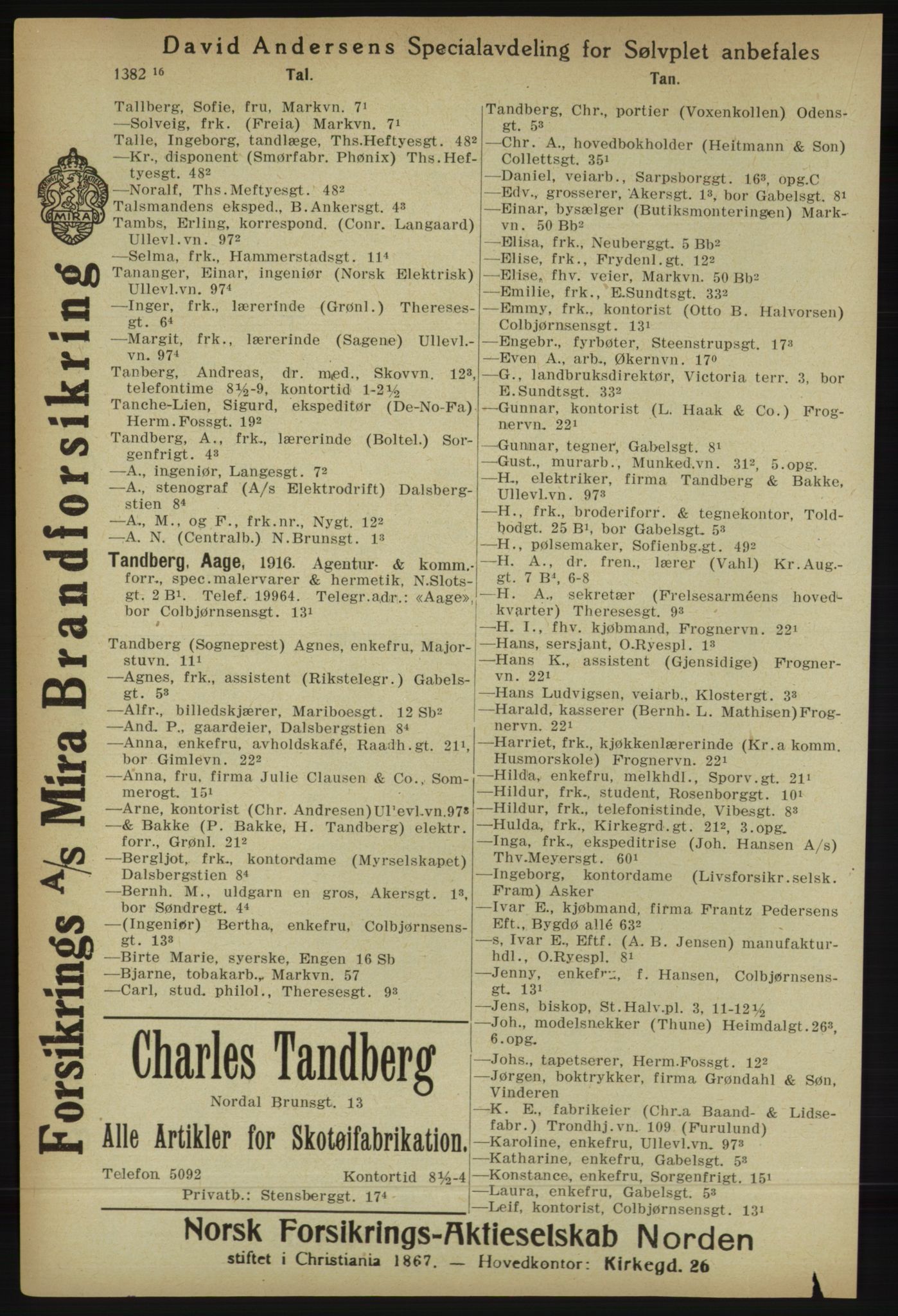 Kristiania/Oslo adressebok, PUBL/-, 1918, p. 1423
