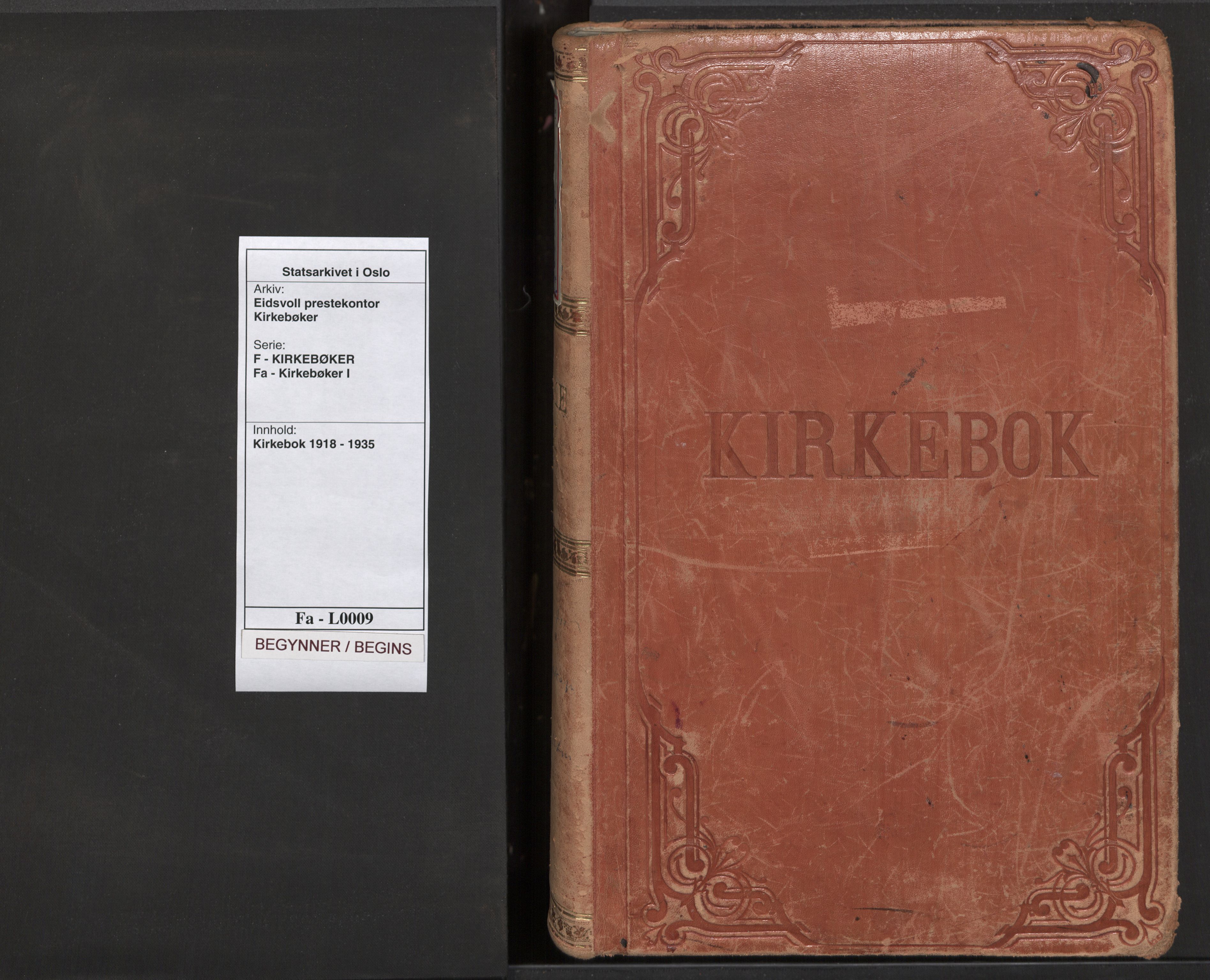 Eidsvoll prestekontor Kirkebøker, AV/SAO-A-10888/F/Fa/L0009: Parish register (official) no. I 9, 1918-1935