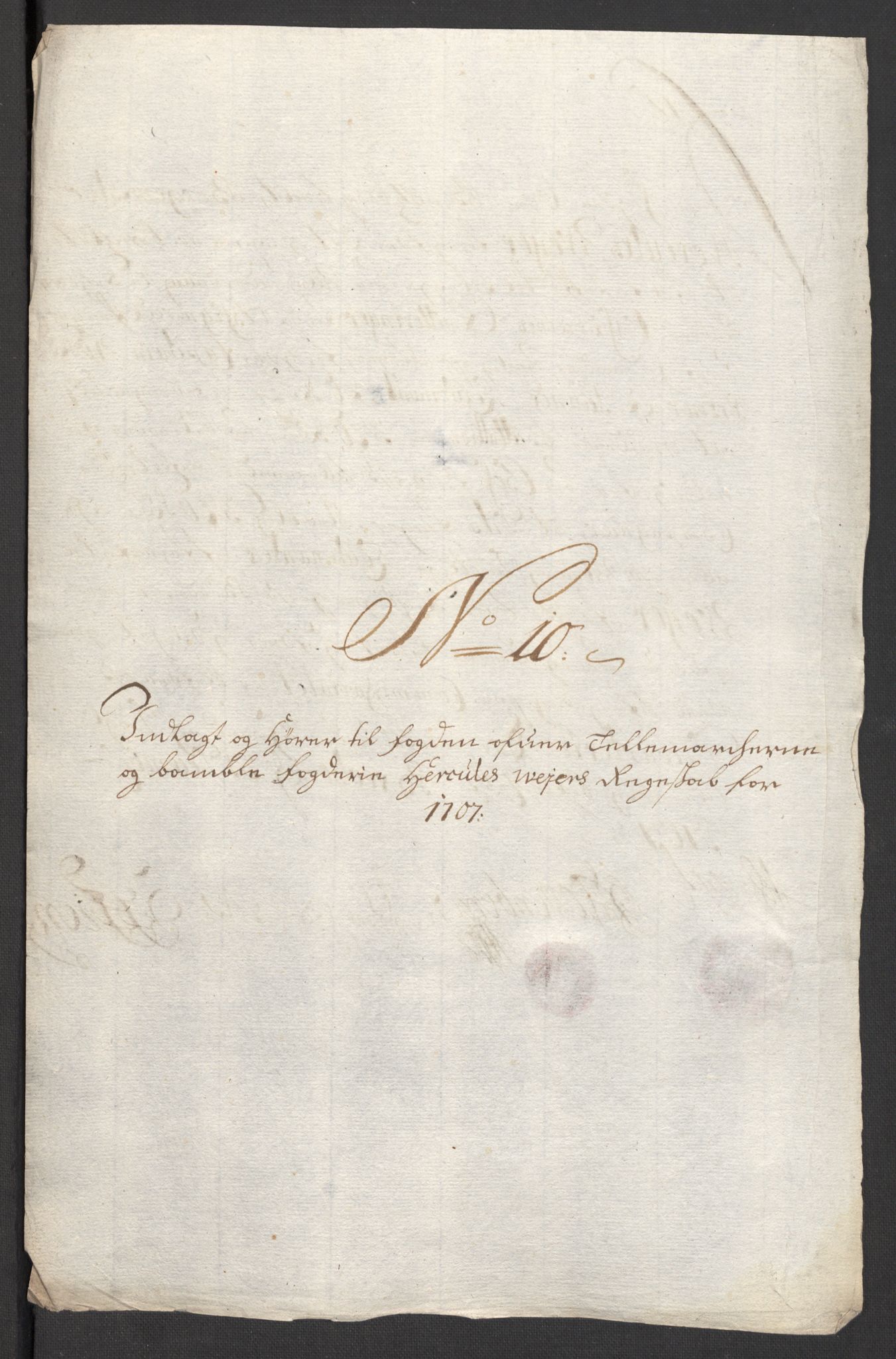 Rentekammeret inntil 1814, Reviderte regnskaper, Fogderegnskap, AV/RA-EA-4092/R36/L2117: Fogderegnskap Øvre og Nedre Telemark og Bamble, 1707, p. 438