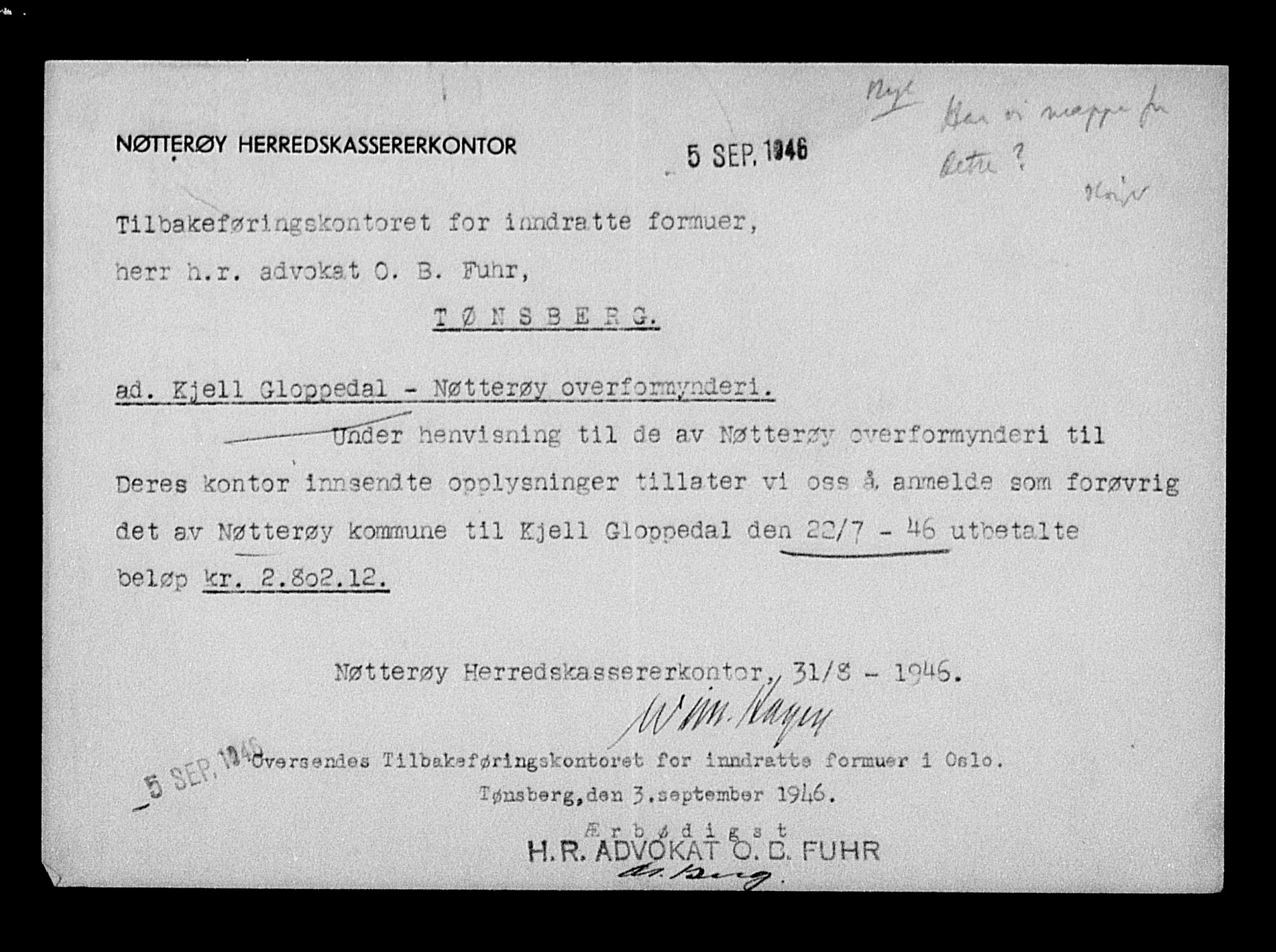 Justisdepartementet, Tilbakeføringskontoret for inndratte formuer, AV/RA-S-1564/H/Hc/Hcd/L0995: --, 1945-1947, p. 793