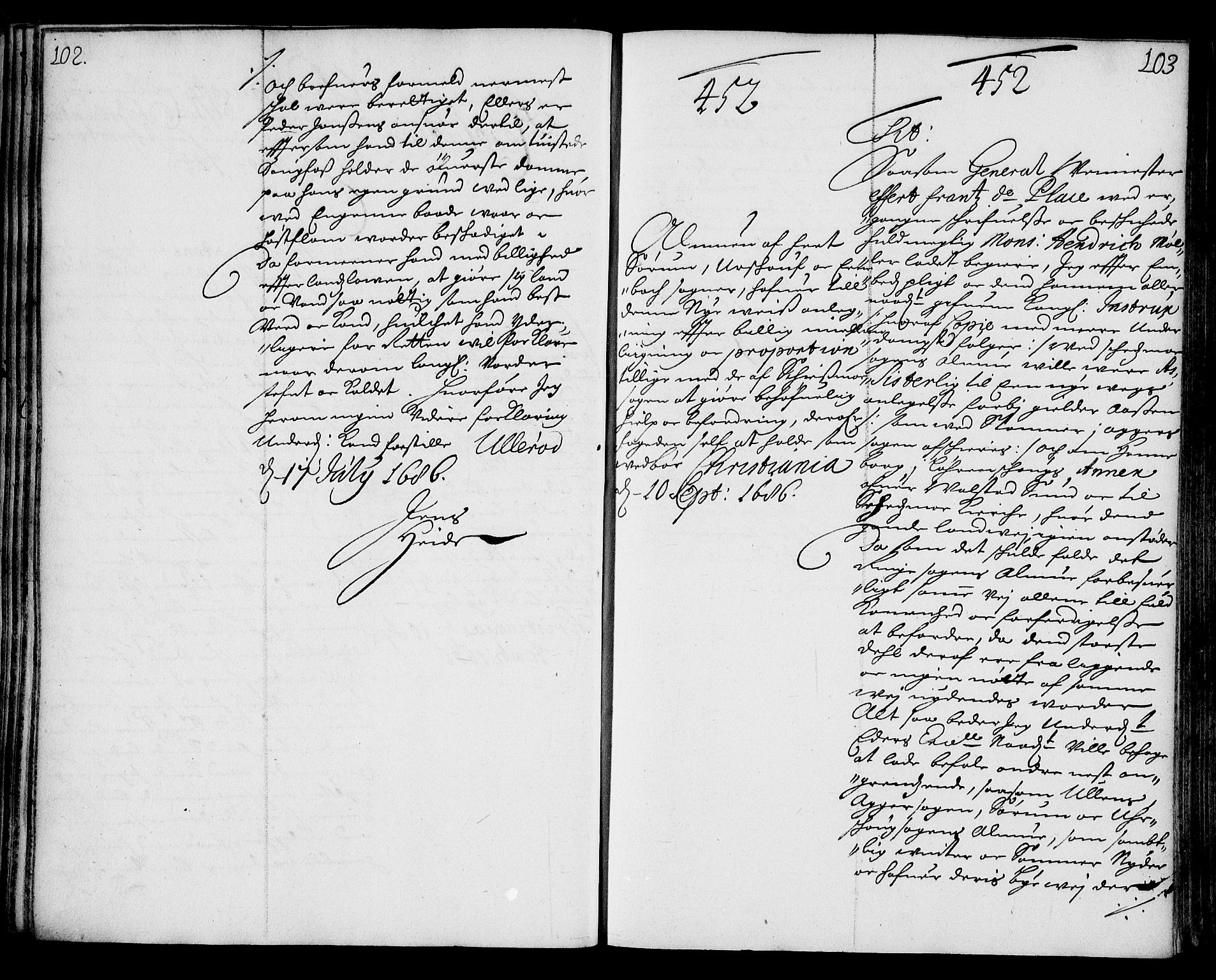 Stattholderembetet 1572-1771, AV/RA-EA-2870/Ae/L0003: Supplikasjons- og resolusjonsprotokoll, 1686-1687, p. 102-103