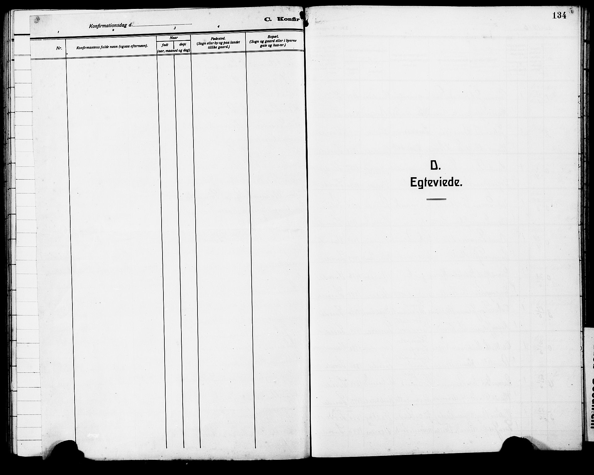 Ministerialprotokoller, klokkerbøker og fødselsregistre - Møre og Romsdal, SAT/A-1454/503/L0050: Parish register (copy) no. 503C05, 1909-1922, p. 134