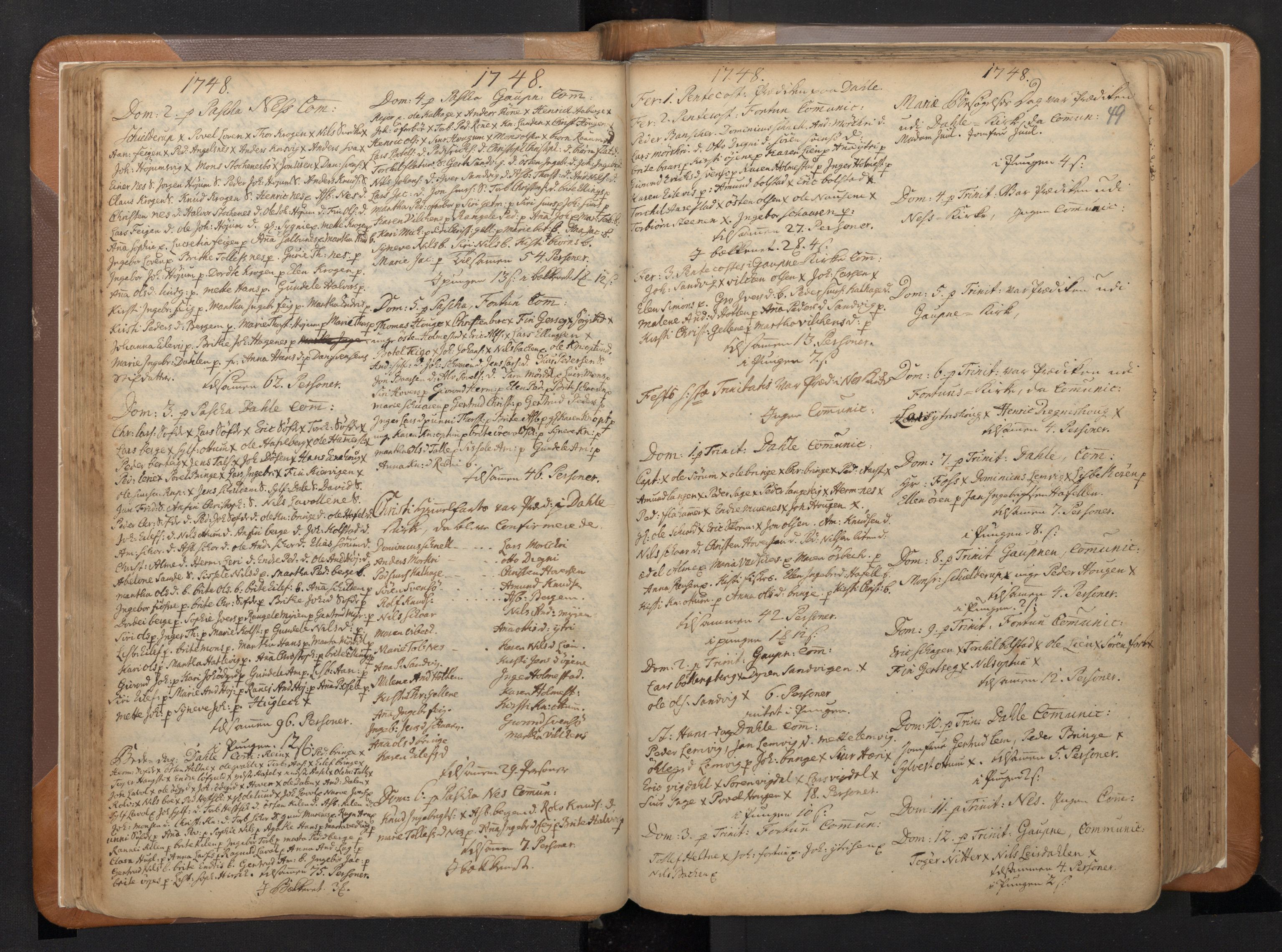 Luster sokneprestembete, SAB/A-81101/H/Haa/Haaa/L0002: Parish register (official) no. A 2, 1751-1796, p. 48b-49a