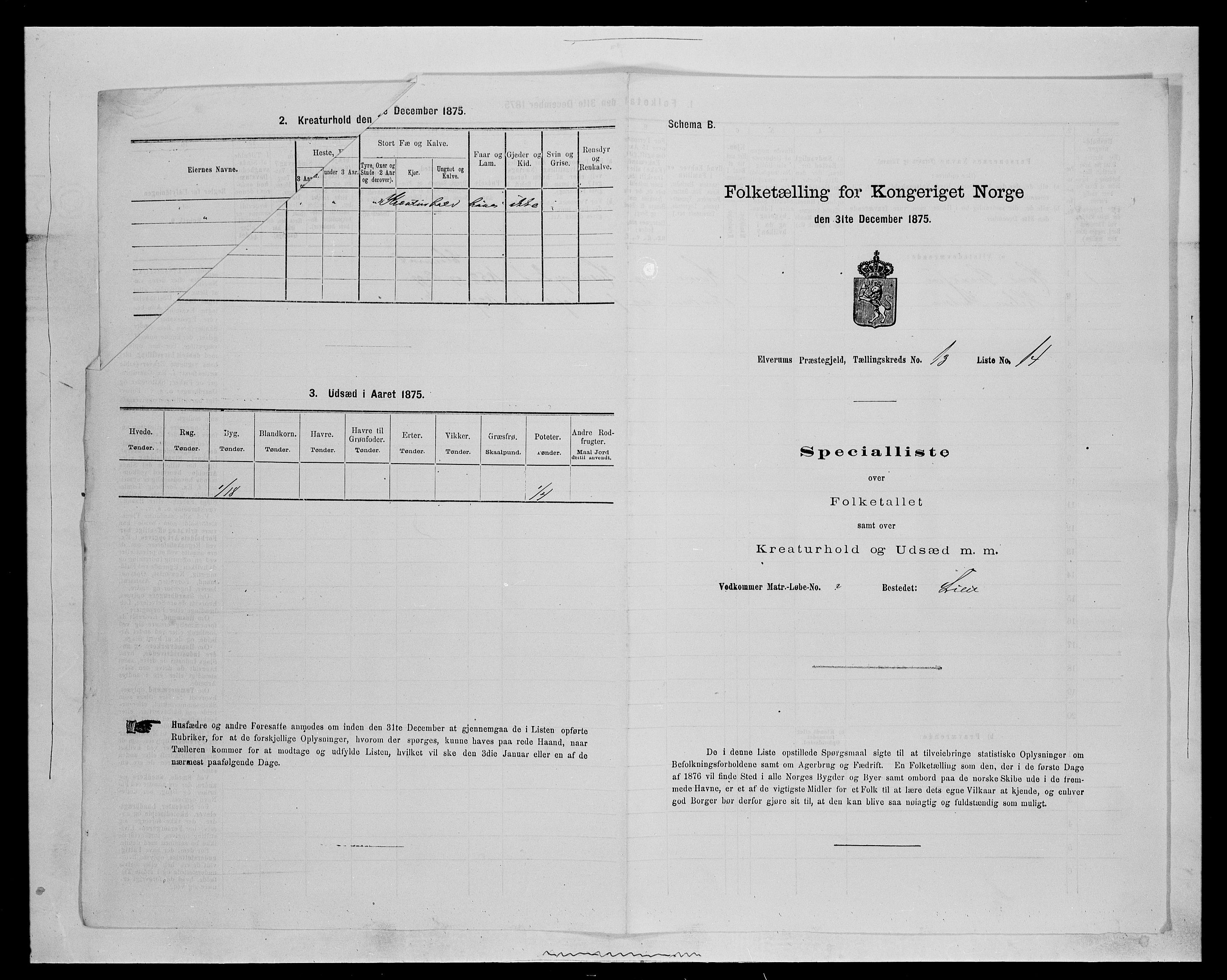 SAH, 1875 census for 0427P Elverum, 1875, p. 2516