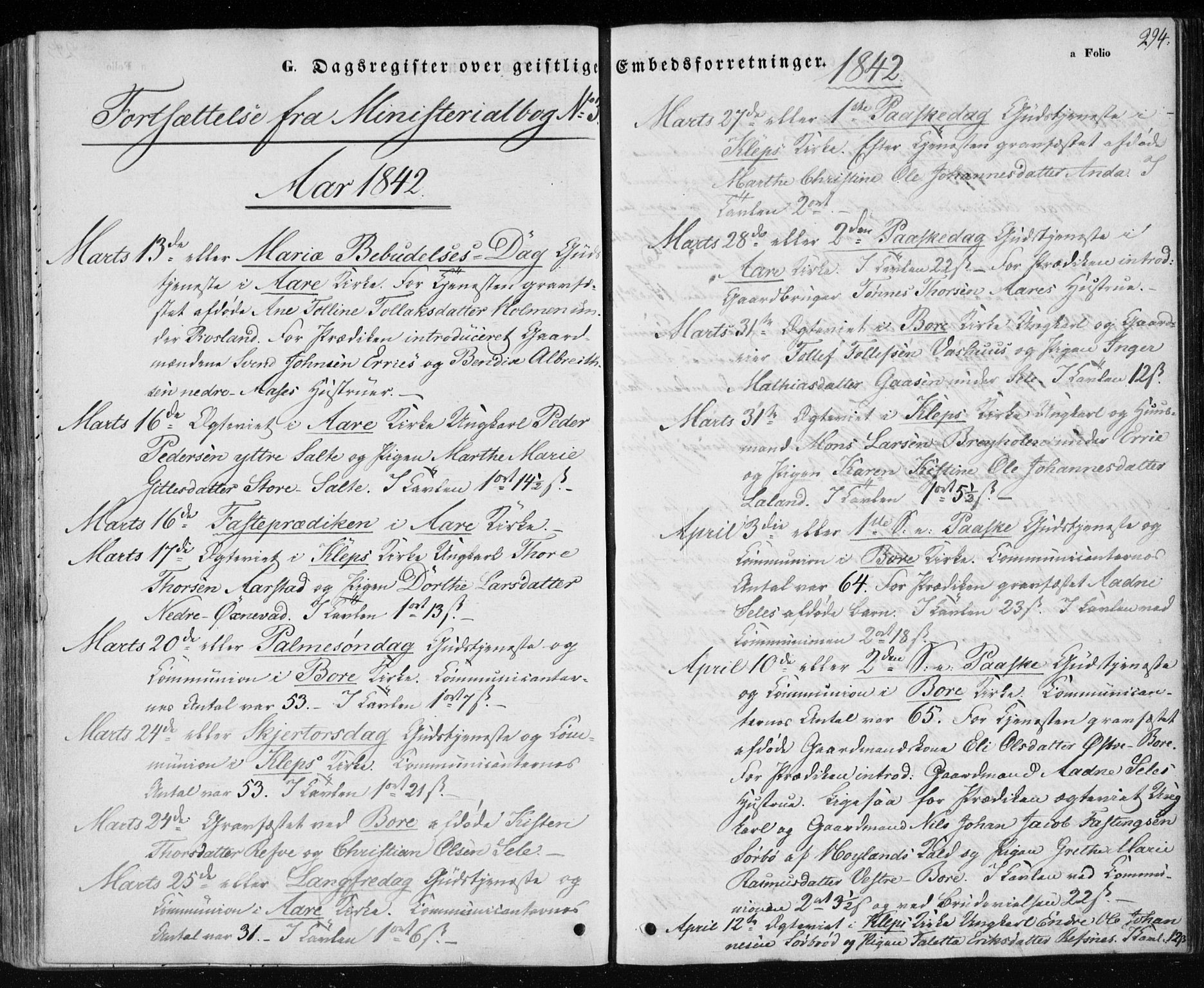 Klepp sokneprestkontor, SAST/A-101803/001/3/30BA/L0004: Parish register (official) no. A 4, 1842-1852, p. 294