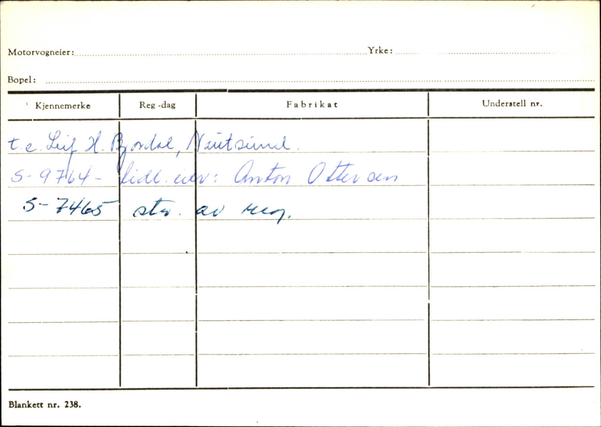 Statens vegvesen, Sogn og Fjordane vegkontor, SAB/A-5301/4/F/L0125: Eigarregister Sogndal V-Å. Aurland A-Å. Fjaler A-N, 1945-1975, p. 2430