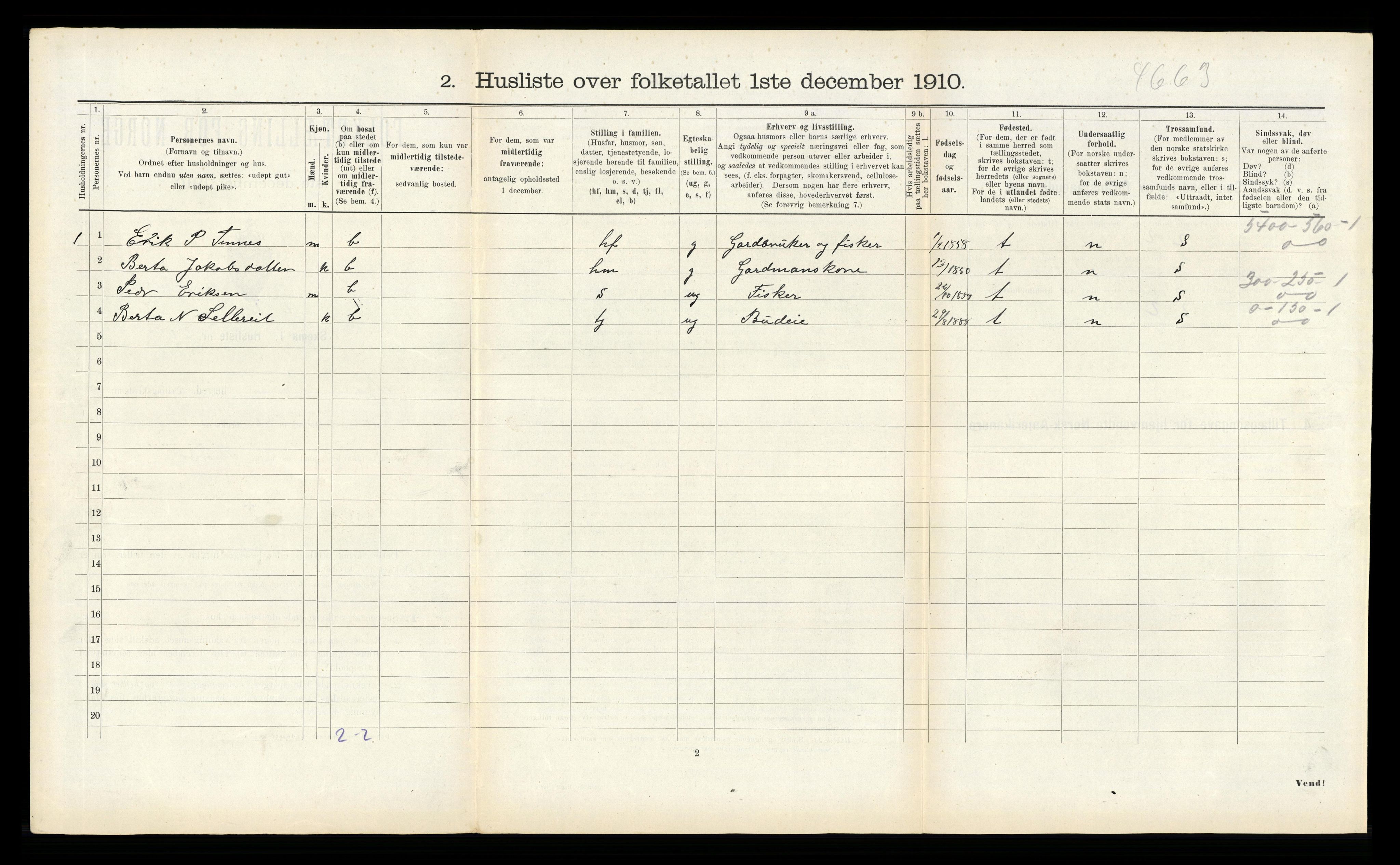 RA, 1910 census for Hjørundfjord, 1910, p. 269