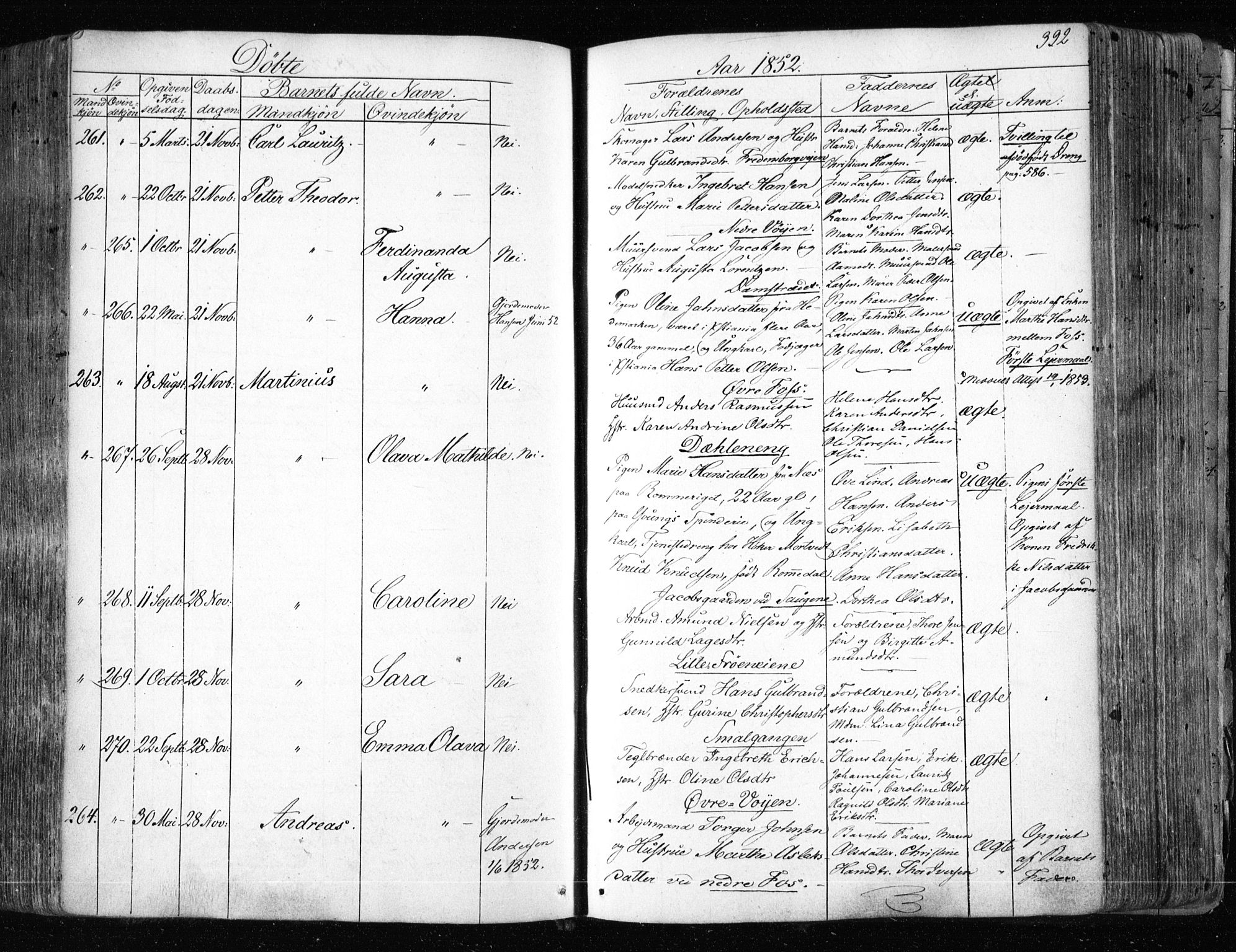 Aker prestekontor kirkebøker, AV/SAO-A-10861/F/L0019: Parish register (official) no. 19, 1842-1852, p. 392