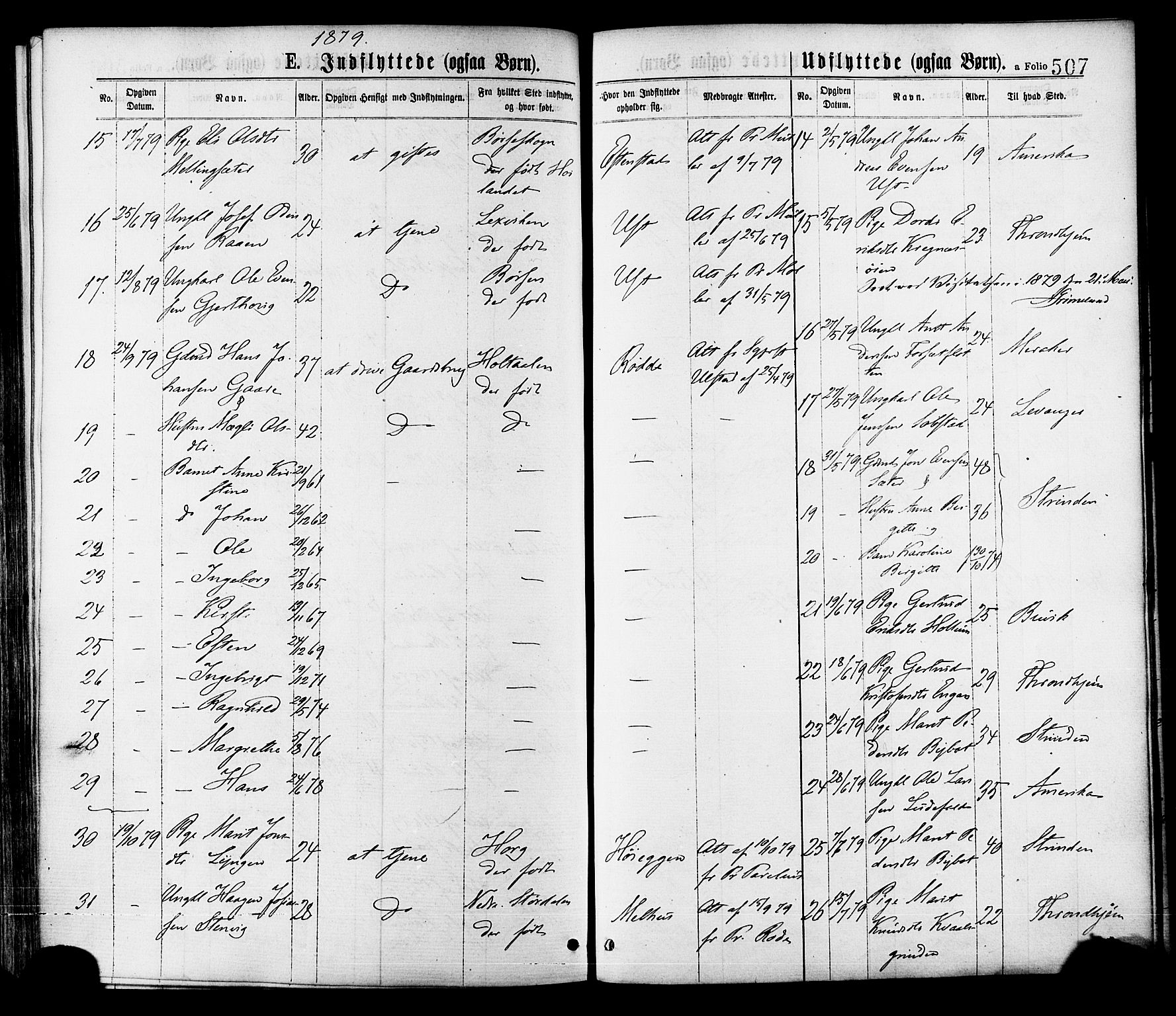 Ministerialprotokoller, klokkerbøker og fødselsregistre - Sør-Trøndelag, AV/SAT-A-1456/691/L1079: Parish register (official) no. 691A11, 1873-1886, p. 507