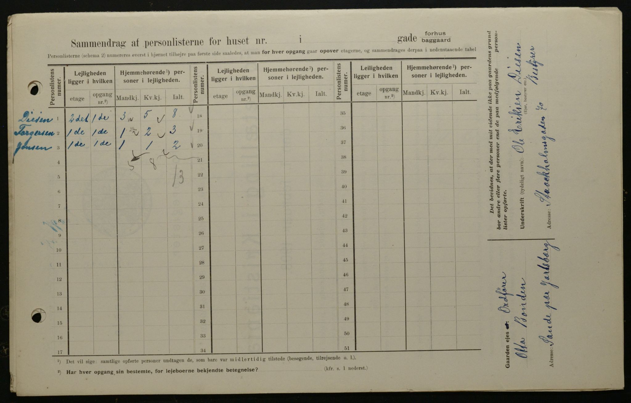 OBA, Municipal Census 1908 for Kristiania, 1908, p. 92171