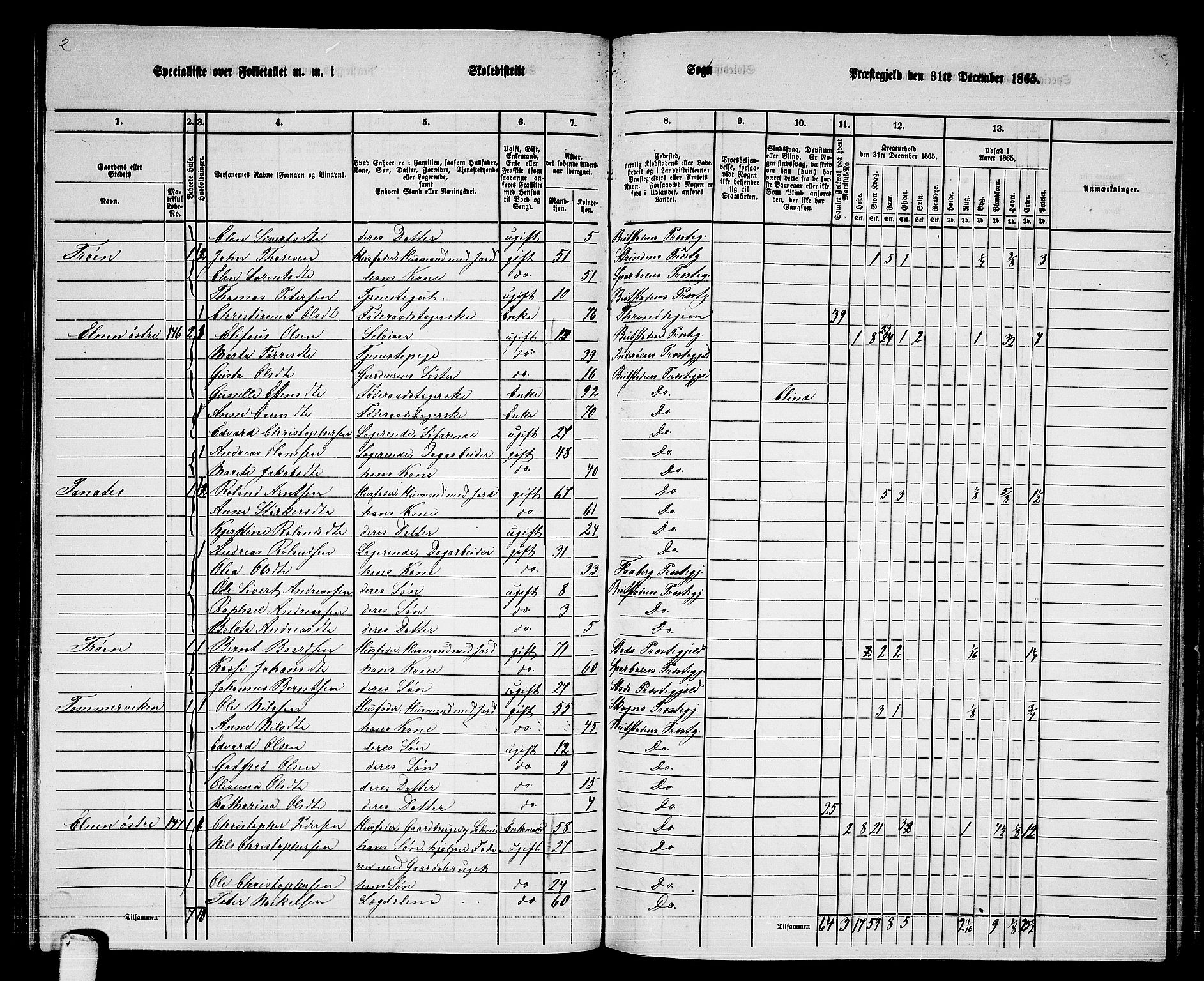 RA, 1865 census for Beitstad, 1865, p. 131