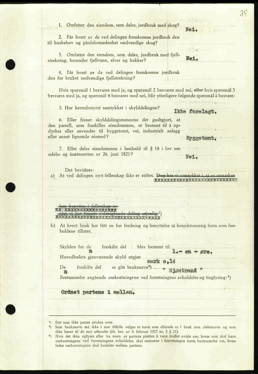 Nordmøre sorenskriveri, AV/SAT-A-4132/1/2/2Ca: Mortgage book no. A95, 1943-1943, Diary no: : 691/1943