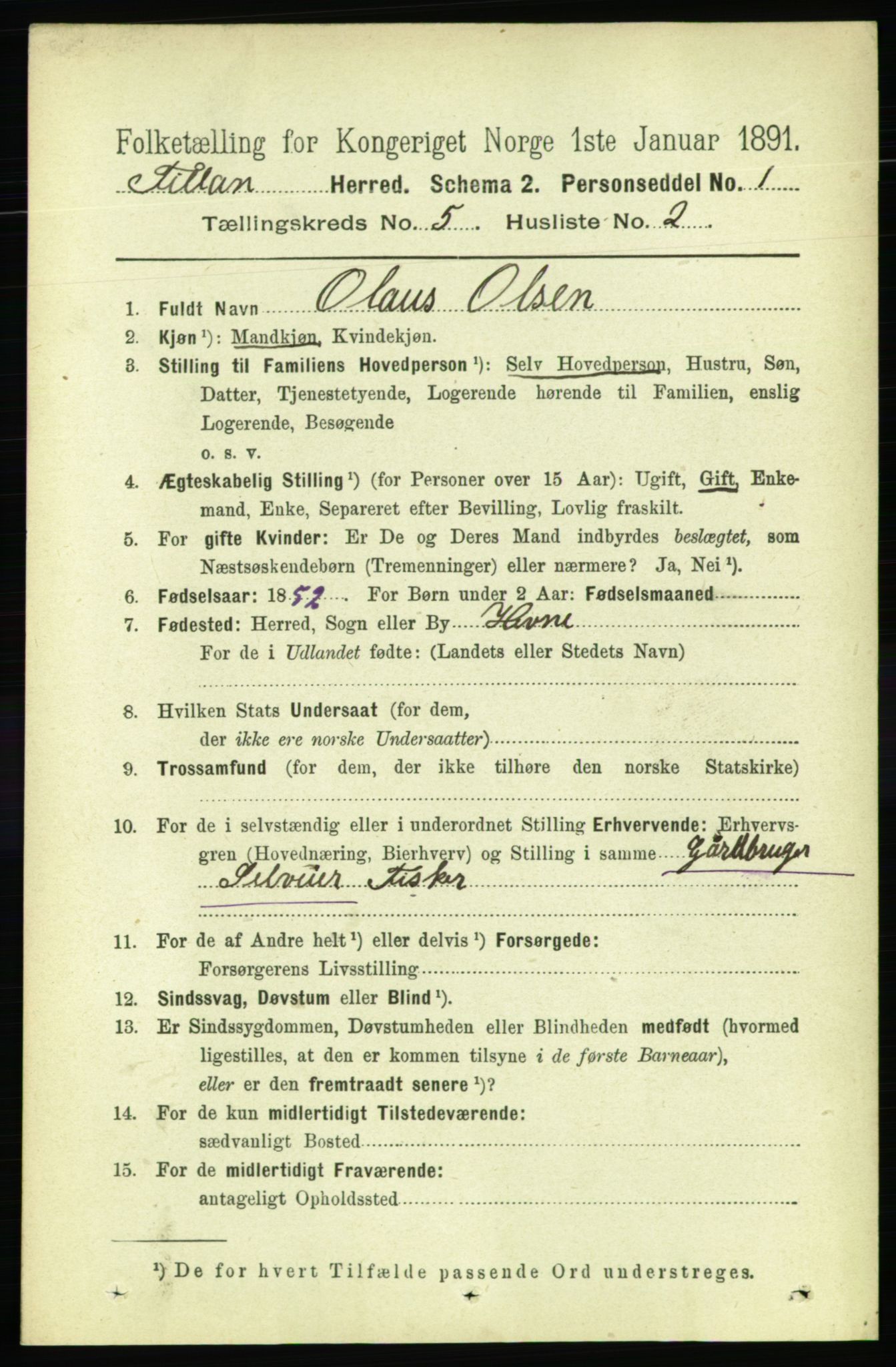 RA, 1891 census for 1616 Fillan, 1891, p. 993