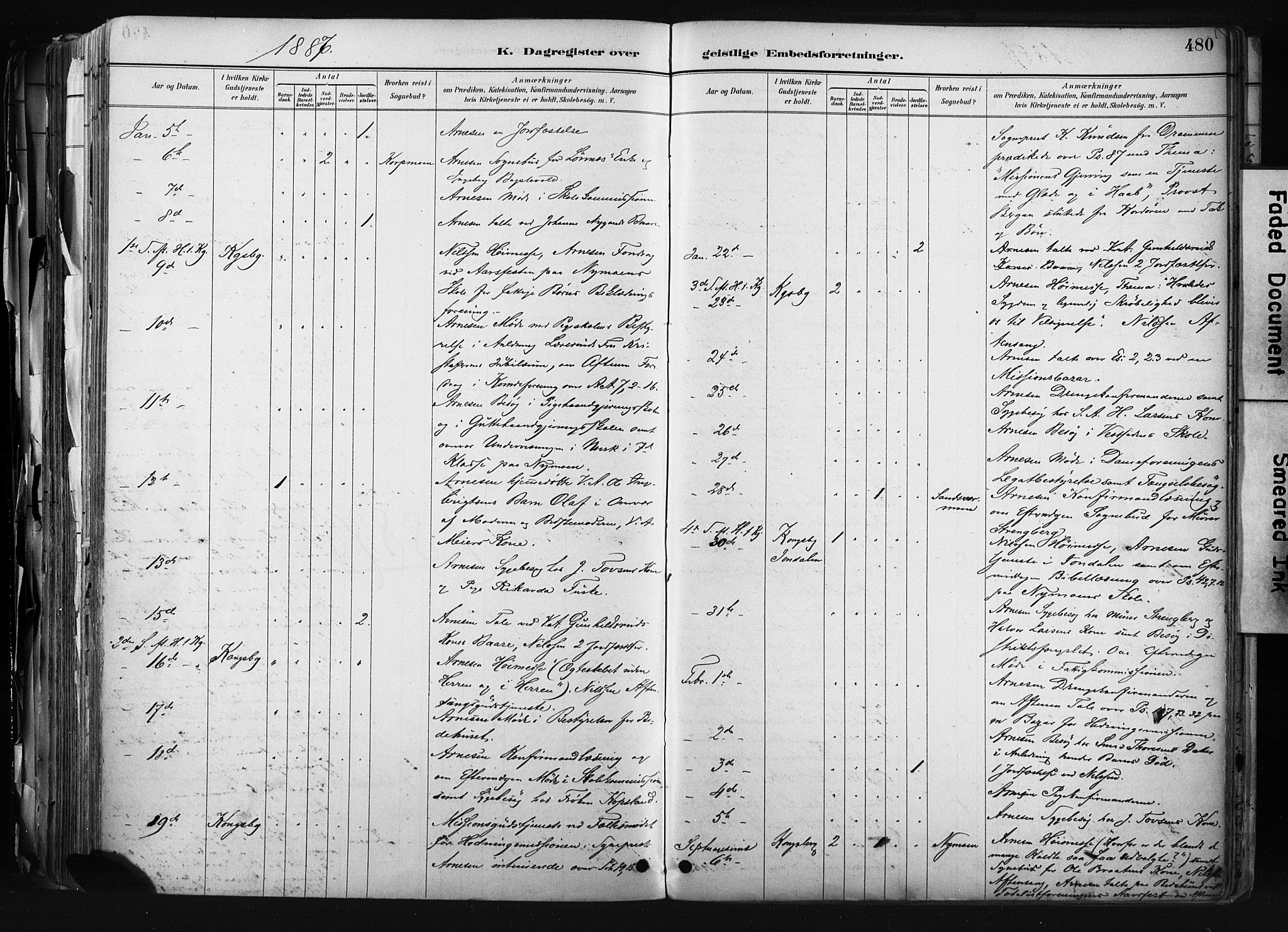 Kongsberg kirkebøker, AV/SAKO-A-22/F/Fb/L0002: Parish register (official) no. II 2, 1886-1896, p. 480