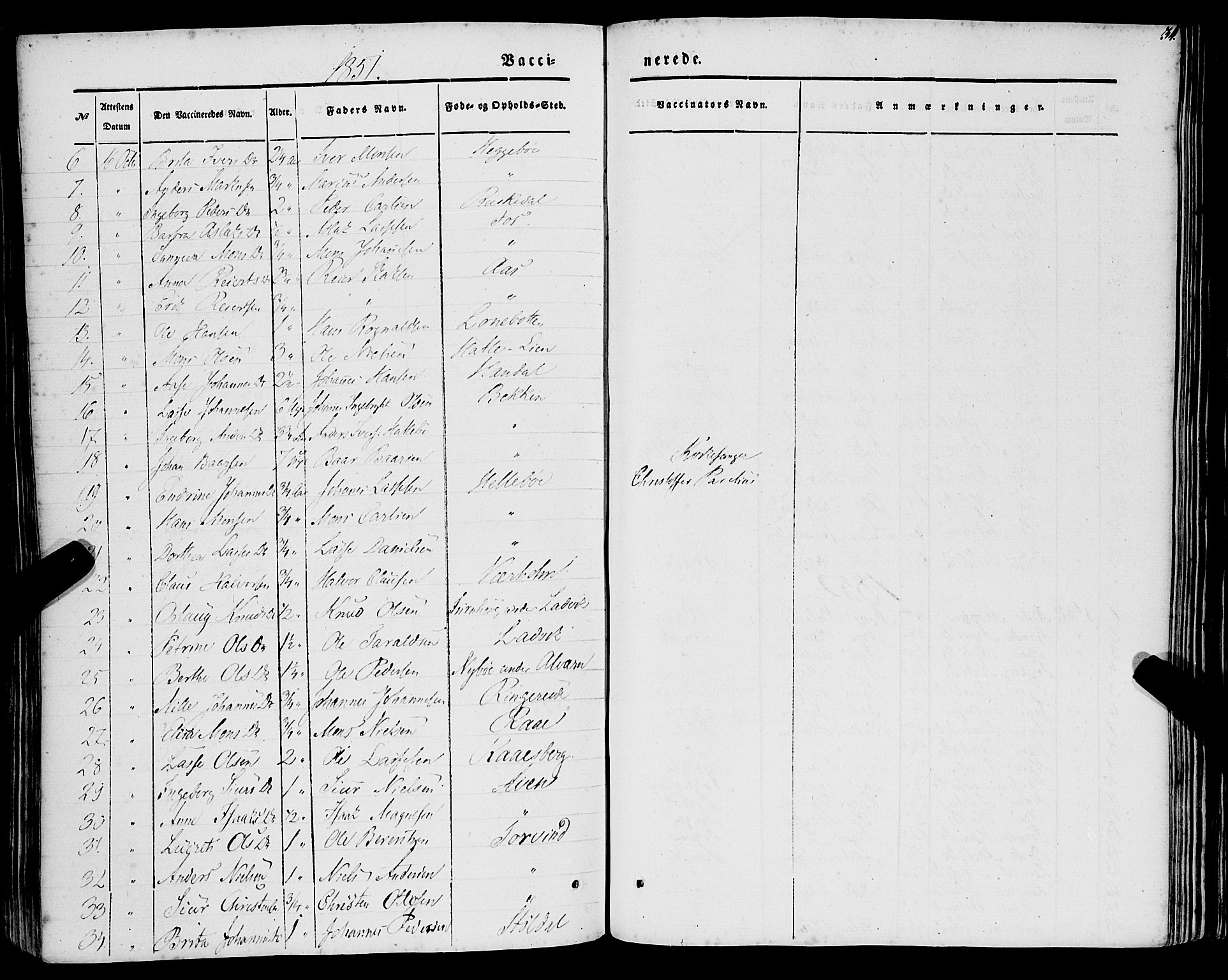 Lavik sokneprestembete, AV/SAB-A-80901: Parish register (official) no. A 3, 1843-1863, p. 34