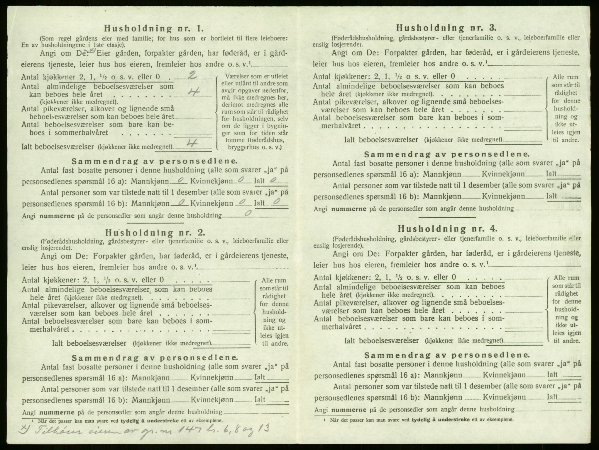 SAKO, 1920 census for Sem, 1920, p. 1247