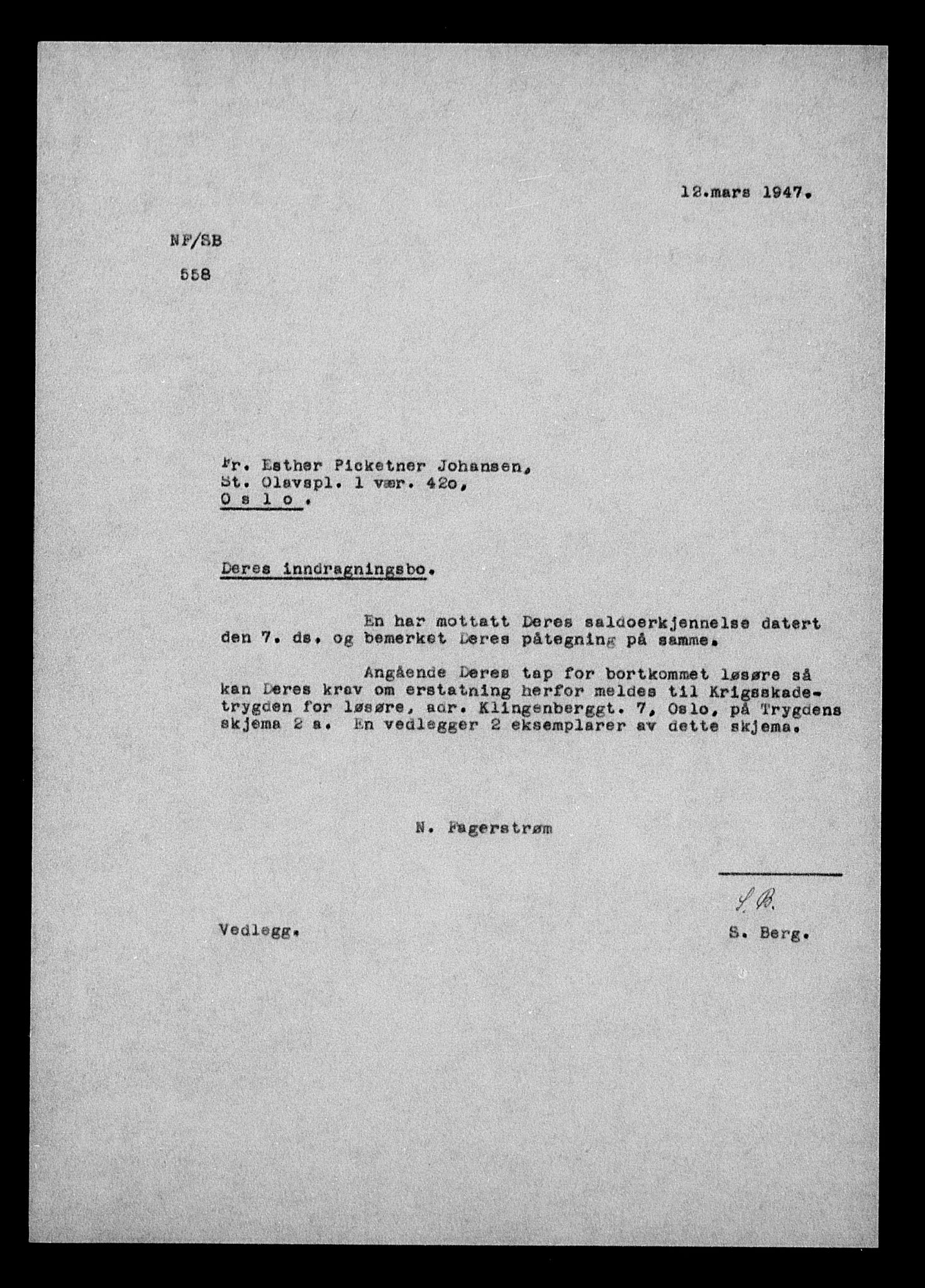 Justisdepartementet, Tilbakeføringskontoret for inndratte formuer, AV/RA-S-1564/H/Hc/Hcc/L0969: --, 1945-1947, p. 17