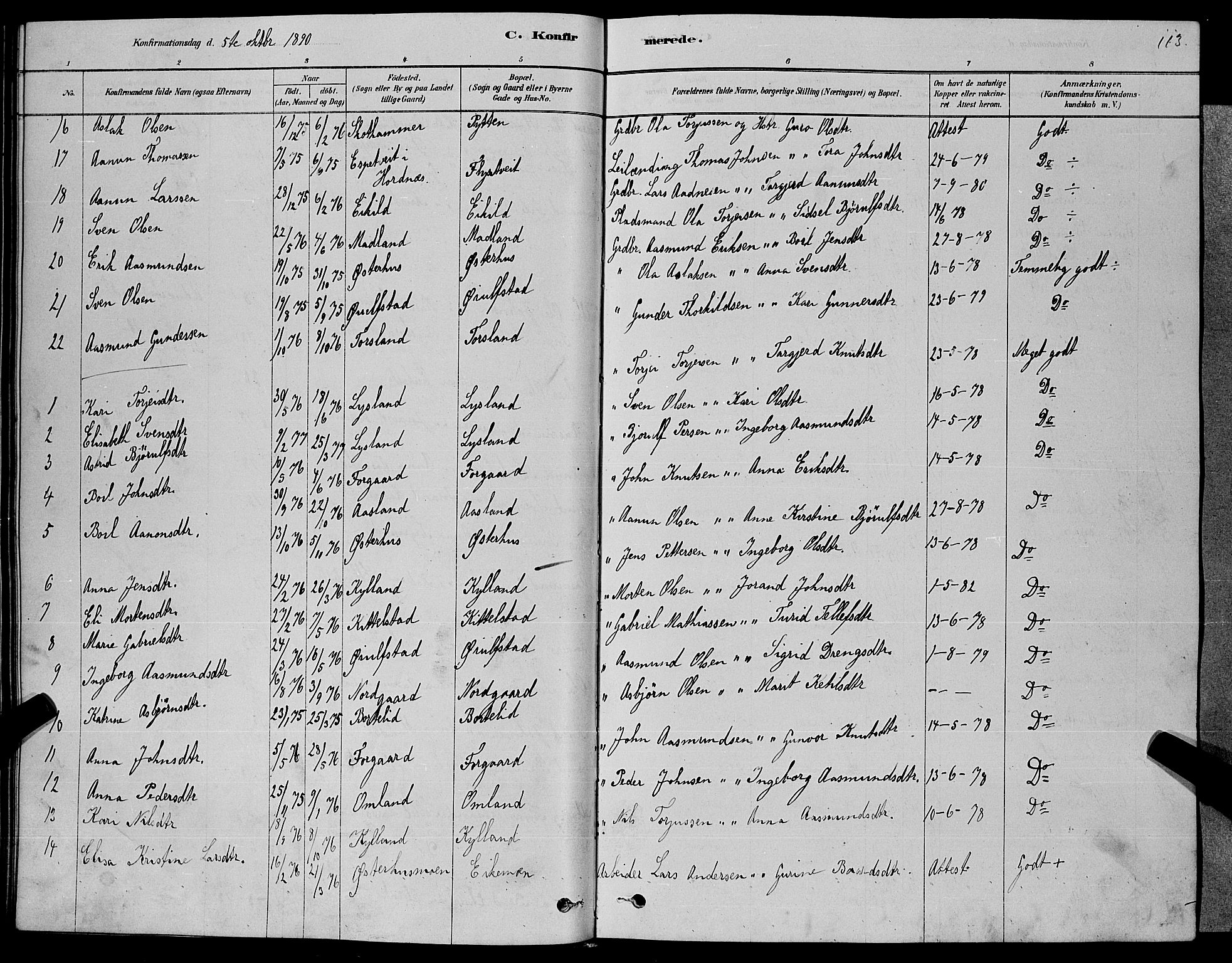 Åseral sokneprestkontor, SAK/1111-0051/F/Fb/L0002: Parish register (copy) no. B 2, 1878-1899, p. 113