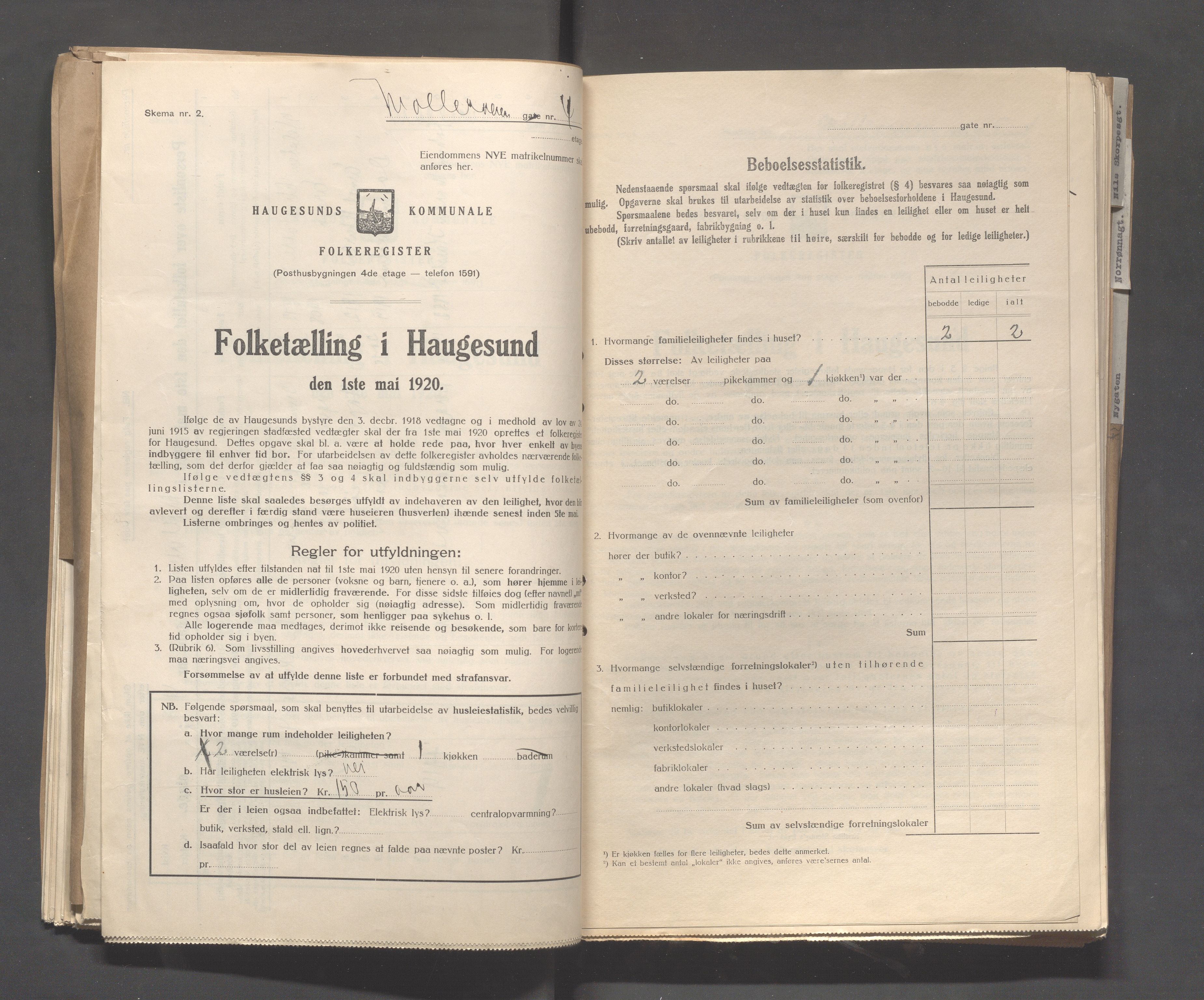 IKAR, Local census 1.5.1920 for Haugesund, 1920, p. 2895