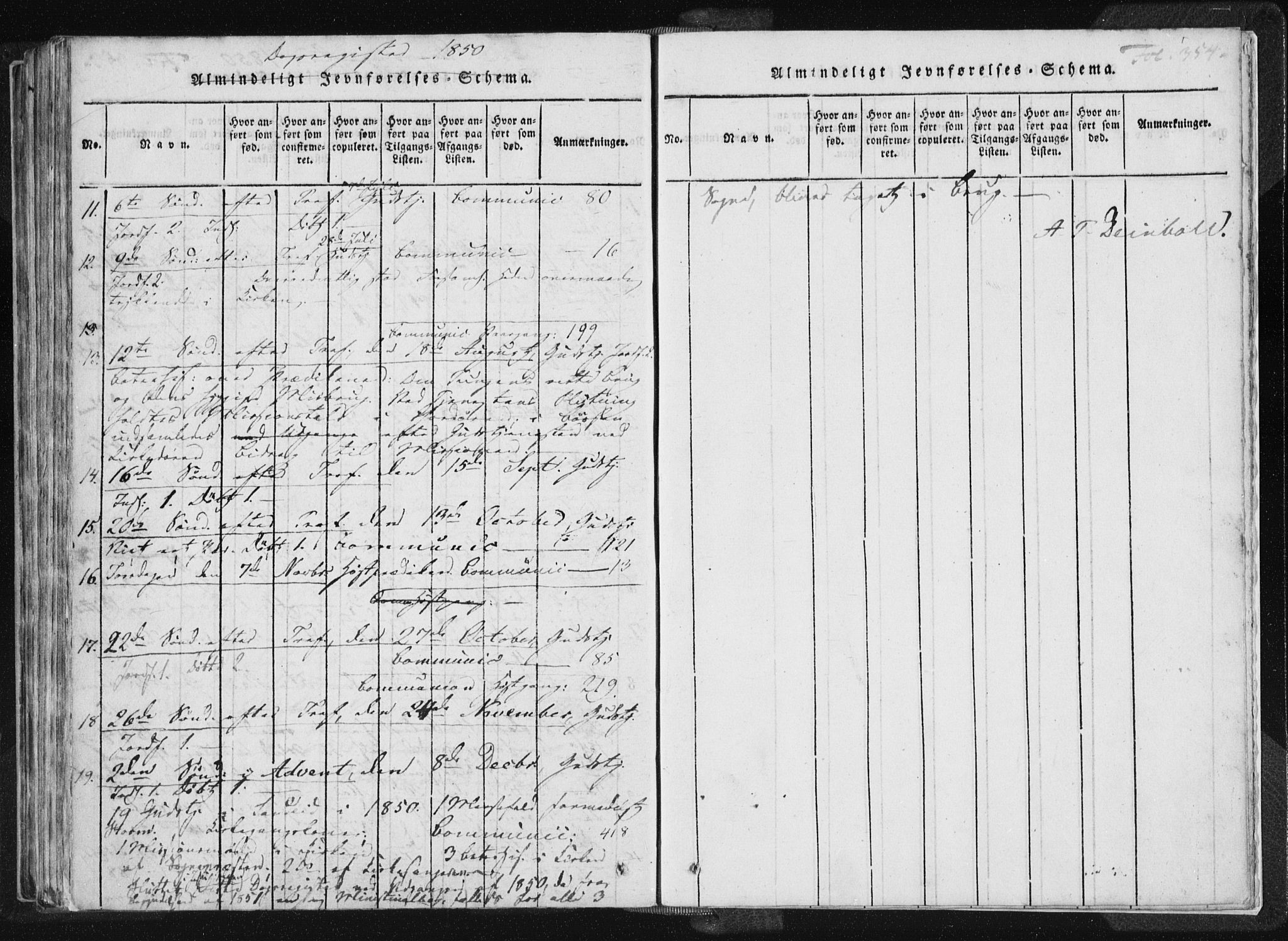 Vikedal sokneprestkontor, AV/SAST-A-101840/01/IV: Parish register (official) no. A 4, 1816-1850, p. 354