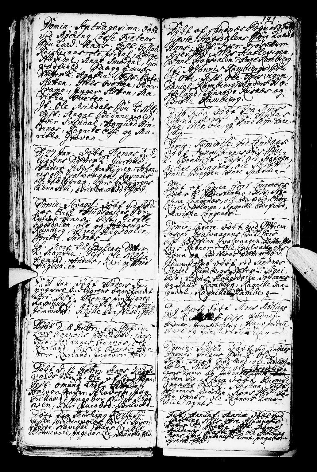 Lindås Sokneprestembete, SAB/A-76701/H/Haa: Parish register (official) no. A 1, 1699-1746, p. 191