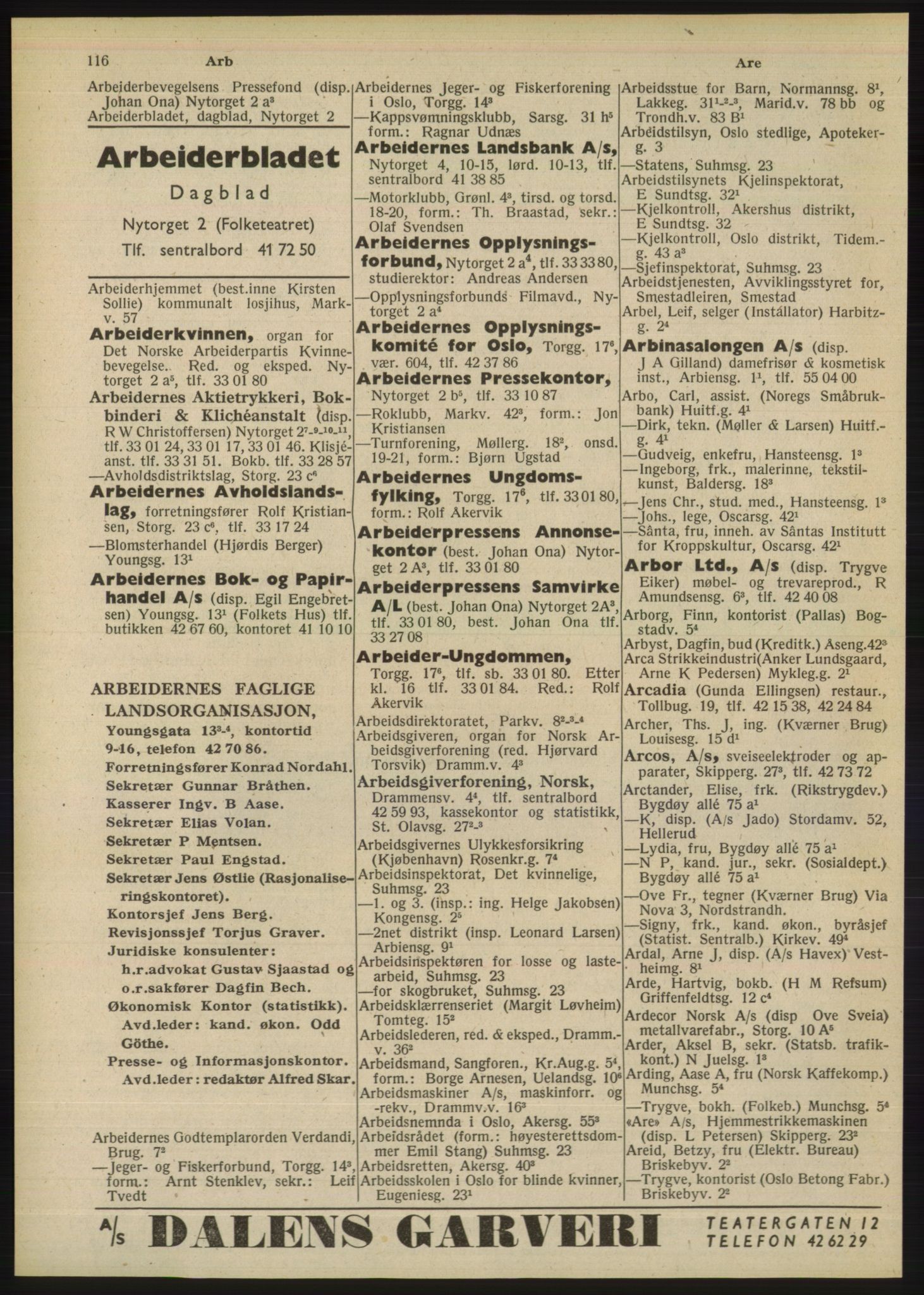 Kristiania/Oslo adressebok, PUBL/-, 1948, p. 116