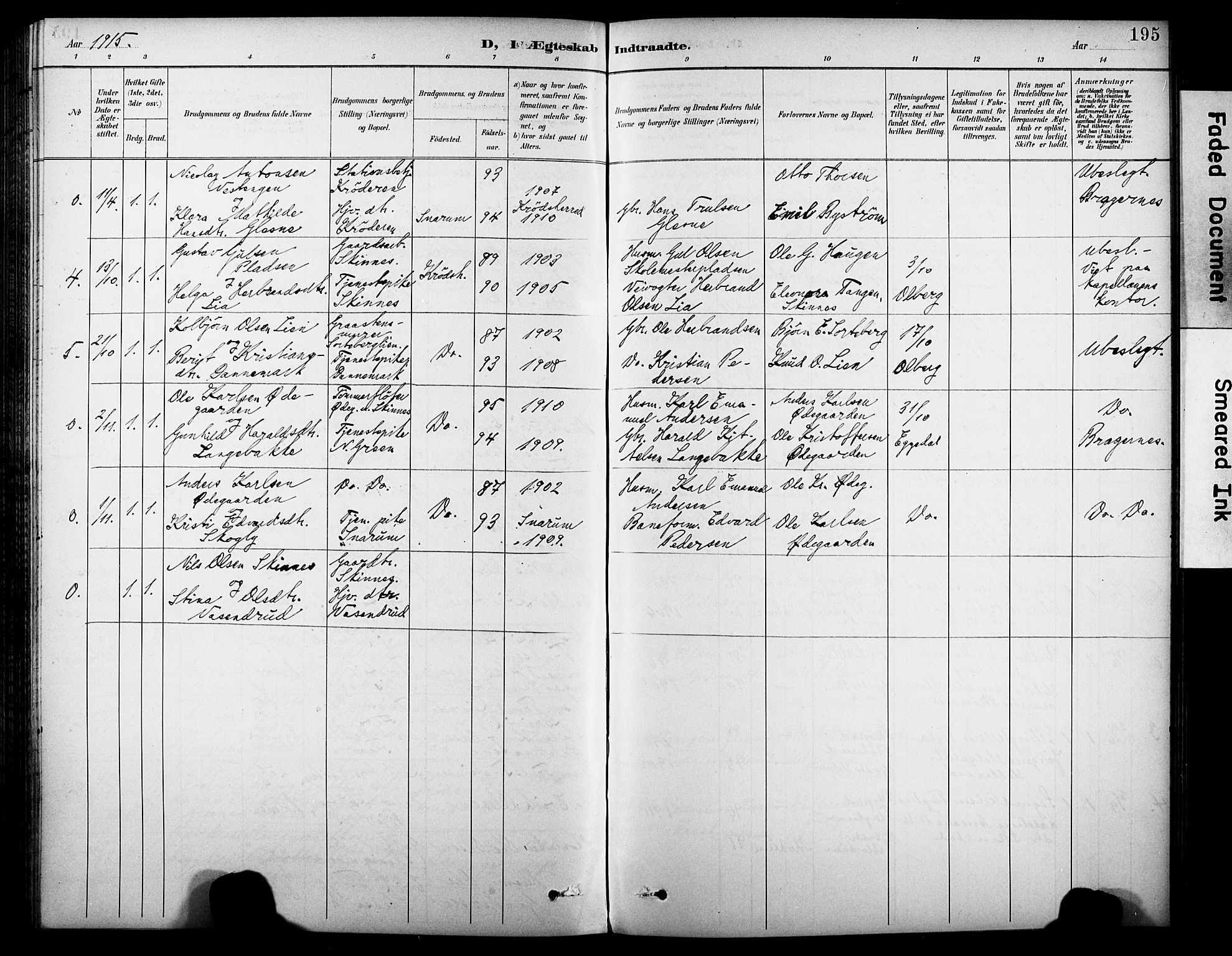 Krødsherad kirkebøker, AV/SAKO-A-19/G/Ga/L0002: Parish register (copy) no. 2, 1894-1918, p. 195