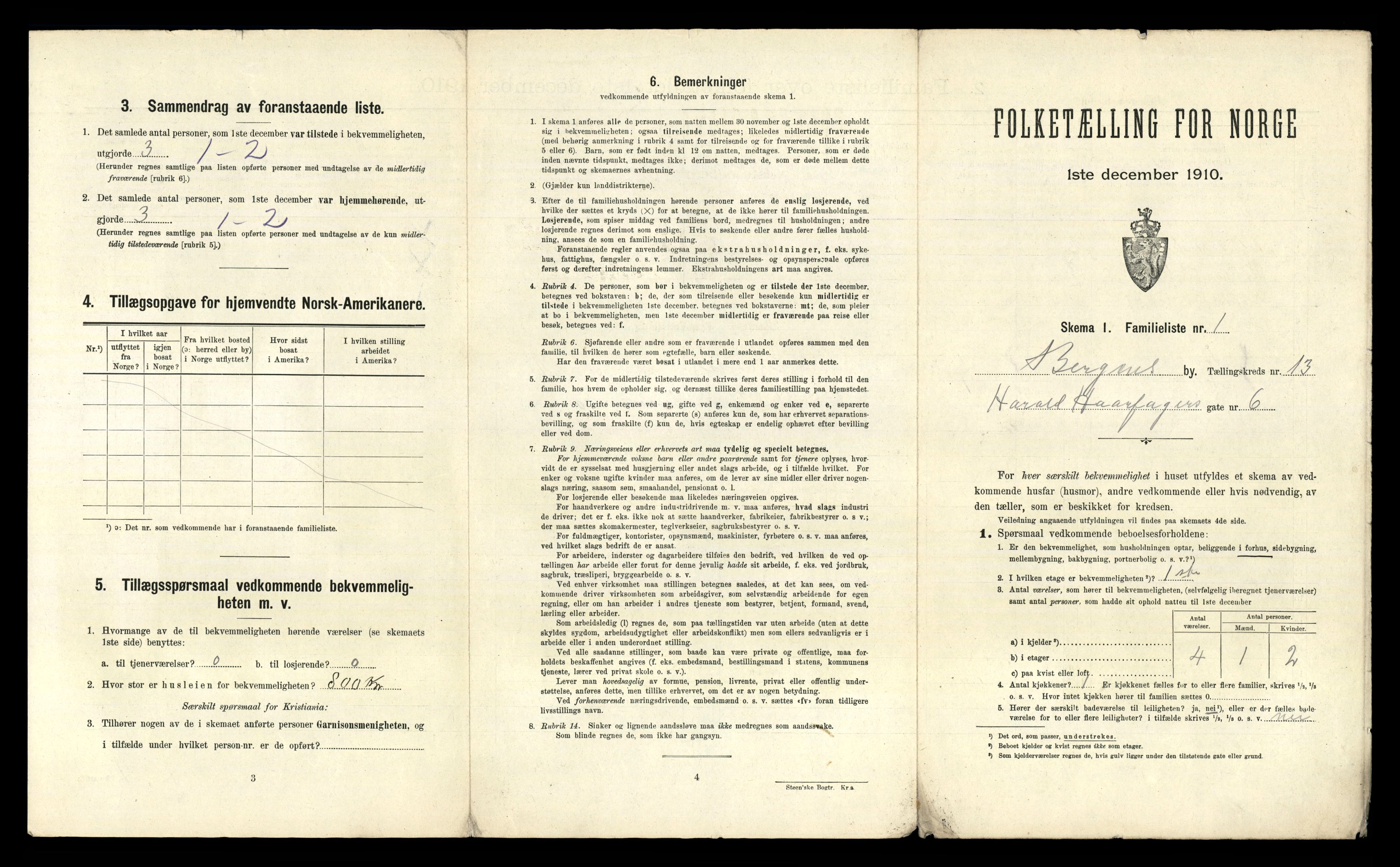 RA, 1910 census for Bergen, 1910, p. 4135