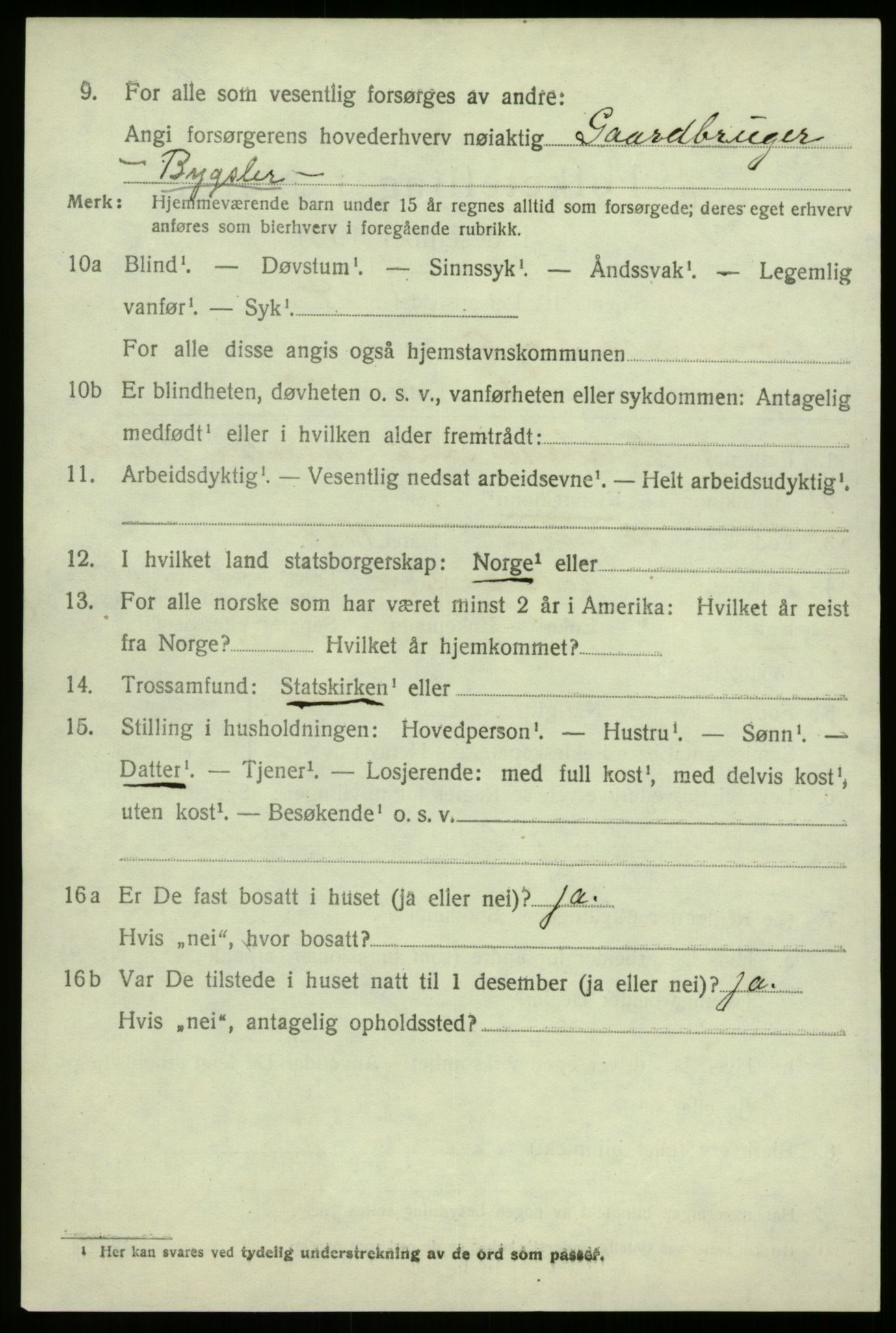 SAB, 1920 census for Sogndal, 1920, p. 7952