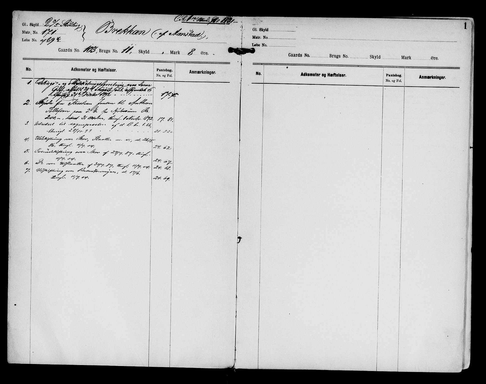 Senja sorenskriveri 1855-, SATØ/S-0048/1/H/Hb/L0015: Mortgage register no. 15, p. 1